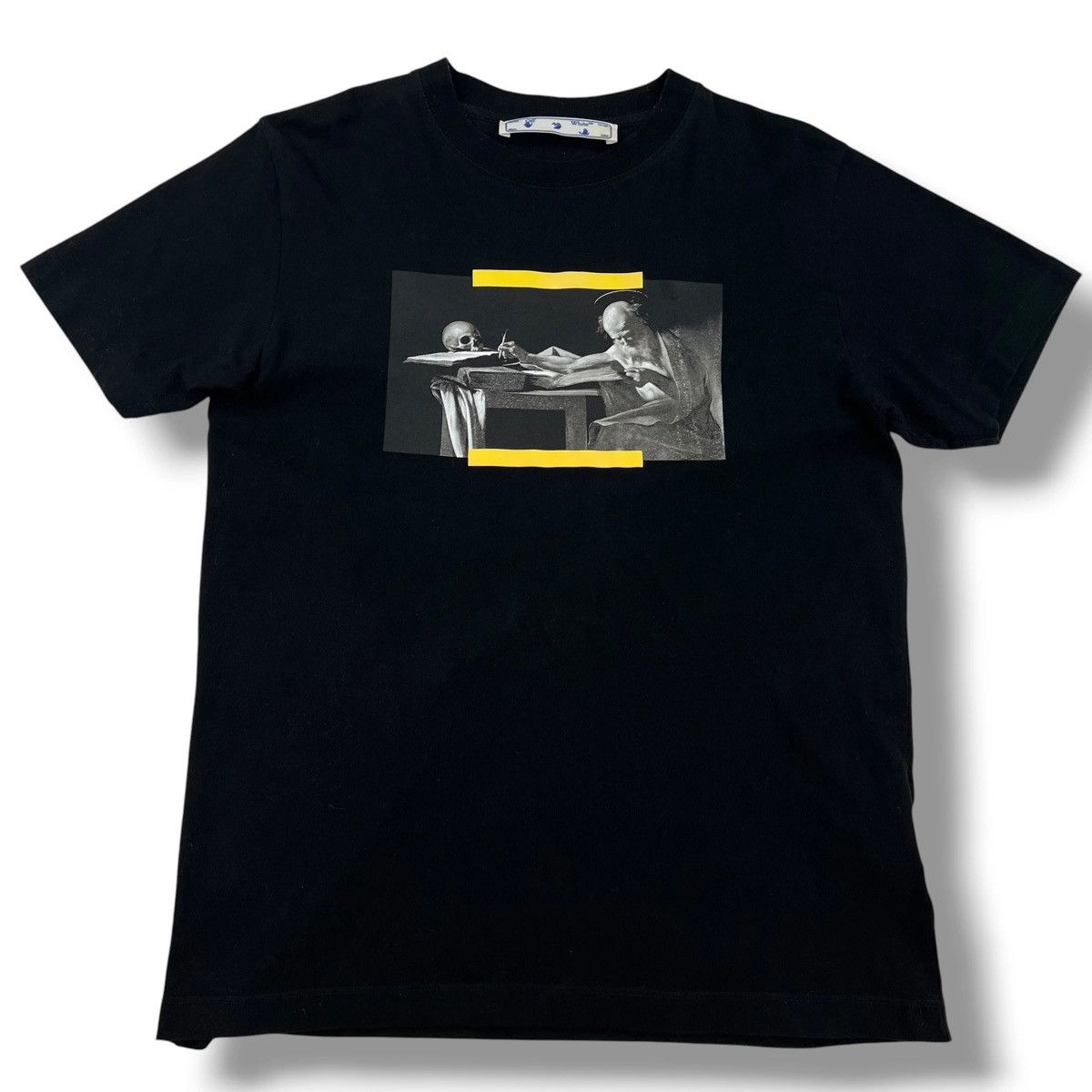 Off-White OFF-WHITE YELLOW CARAVAGGIO BLACK T SHIRT Size US XXL / EU 58 / 5 - 2 Thumbnail