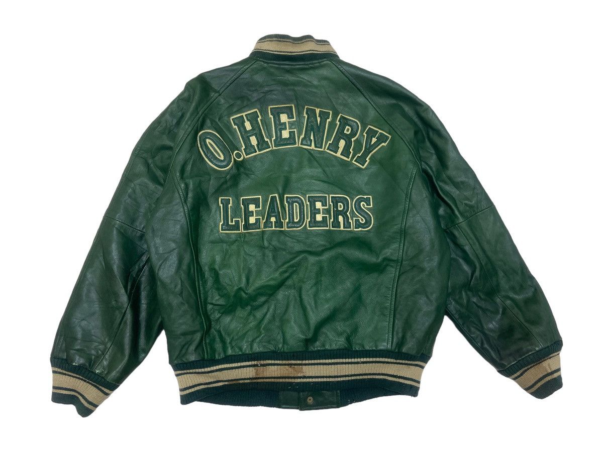 Genuine Leather Vintage O Henry Rancher Leather Varsity Jacket Size US M / EU 48-50 / 2 - 2 Thumbnail
