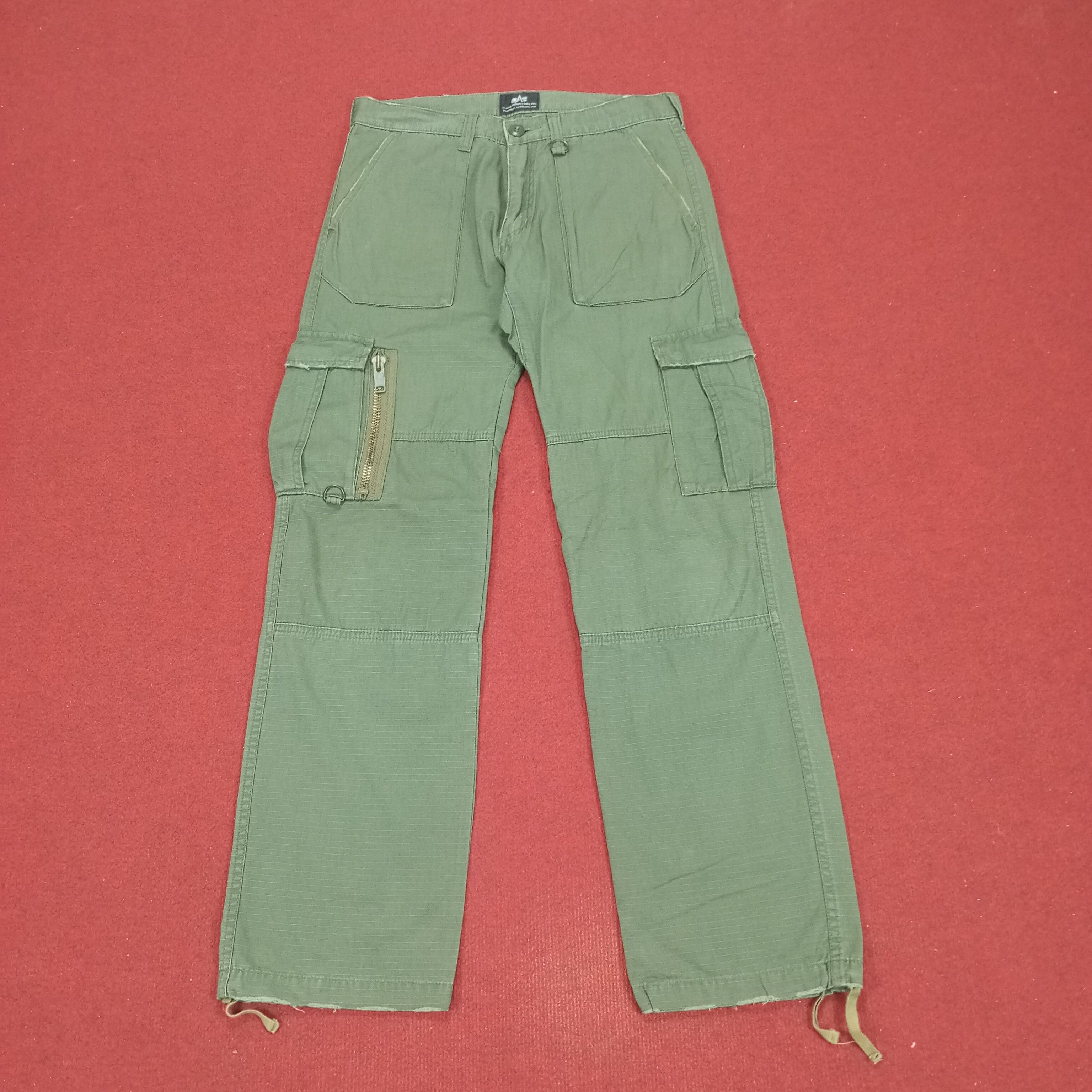 Alpha Industries × Vintage Alpha Industries Cargo Pocket Style Pants Size US 31 - 1 Thumbnail