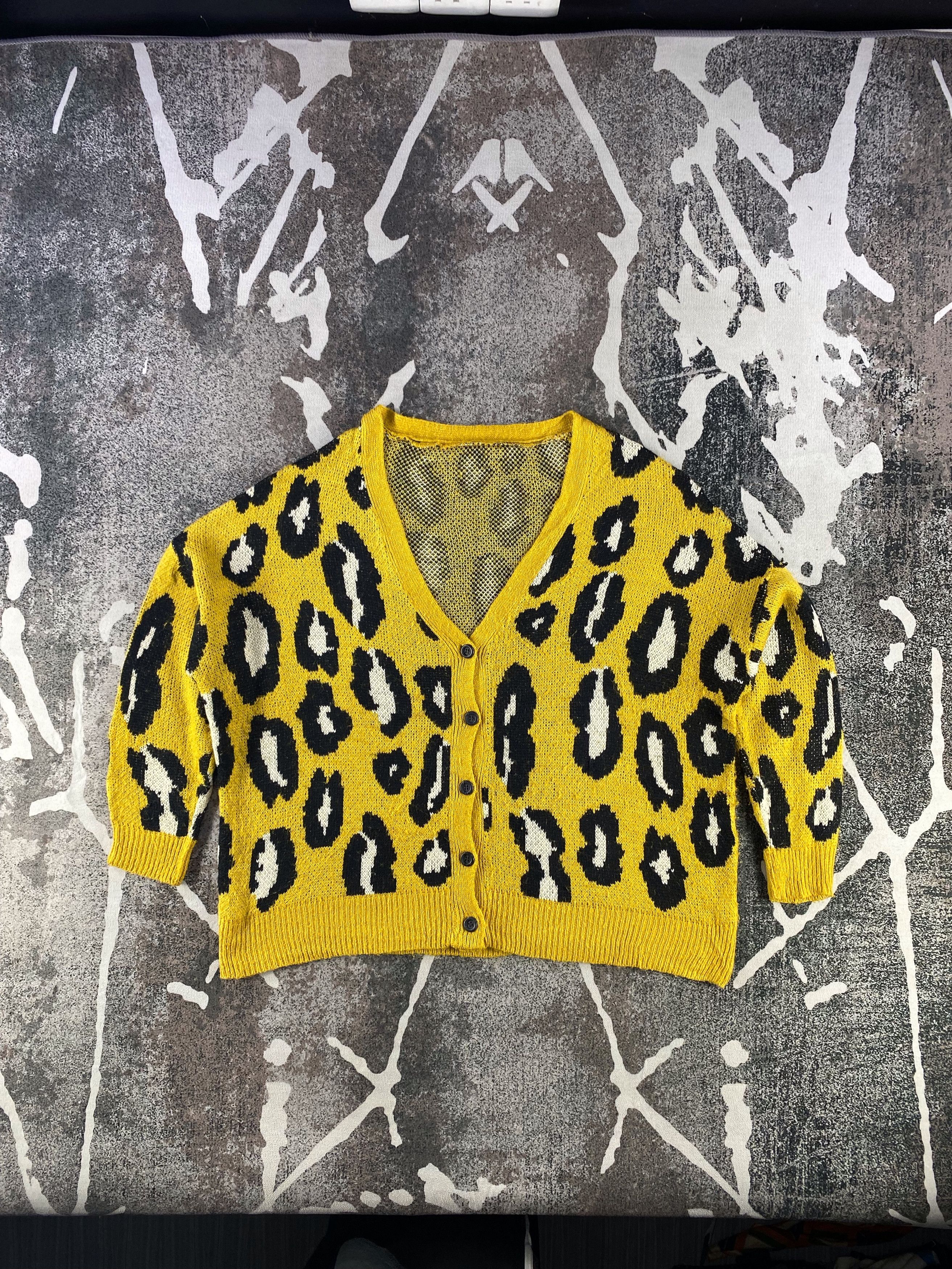Vintage Vintage Leopard Knitwear Cardigan Size US L / EU 52-54 / 3 - 9 Thumbnail