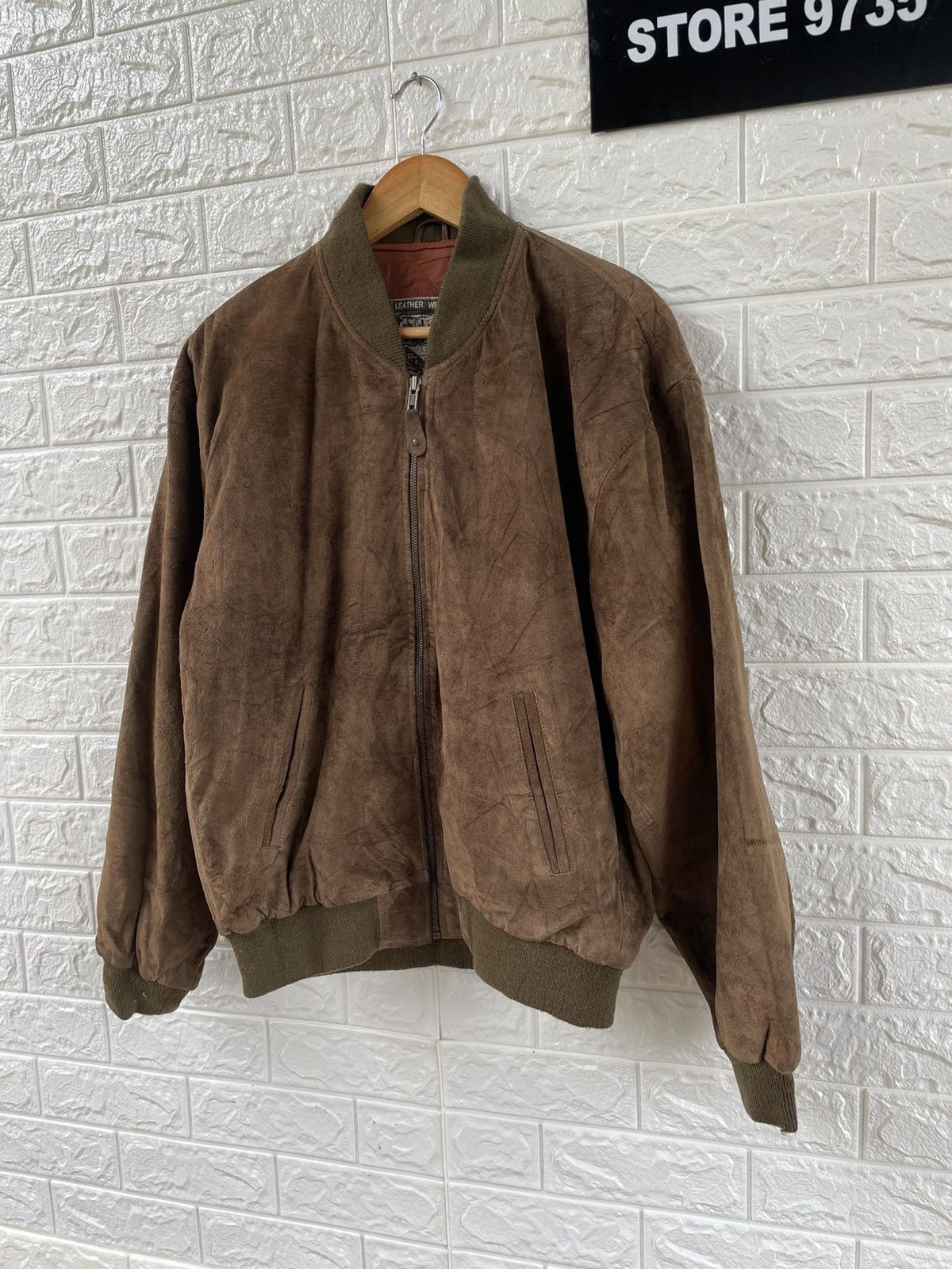 Japanese Brand Vintage Leather Bomber Jacket Size US XL / EU 56 / 4 - 4 Thumbnail
