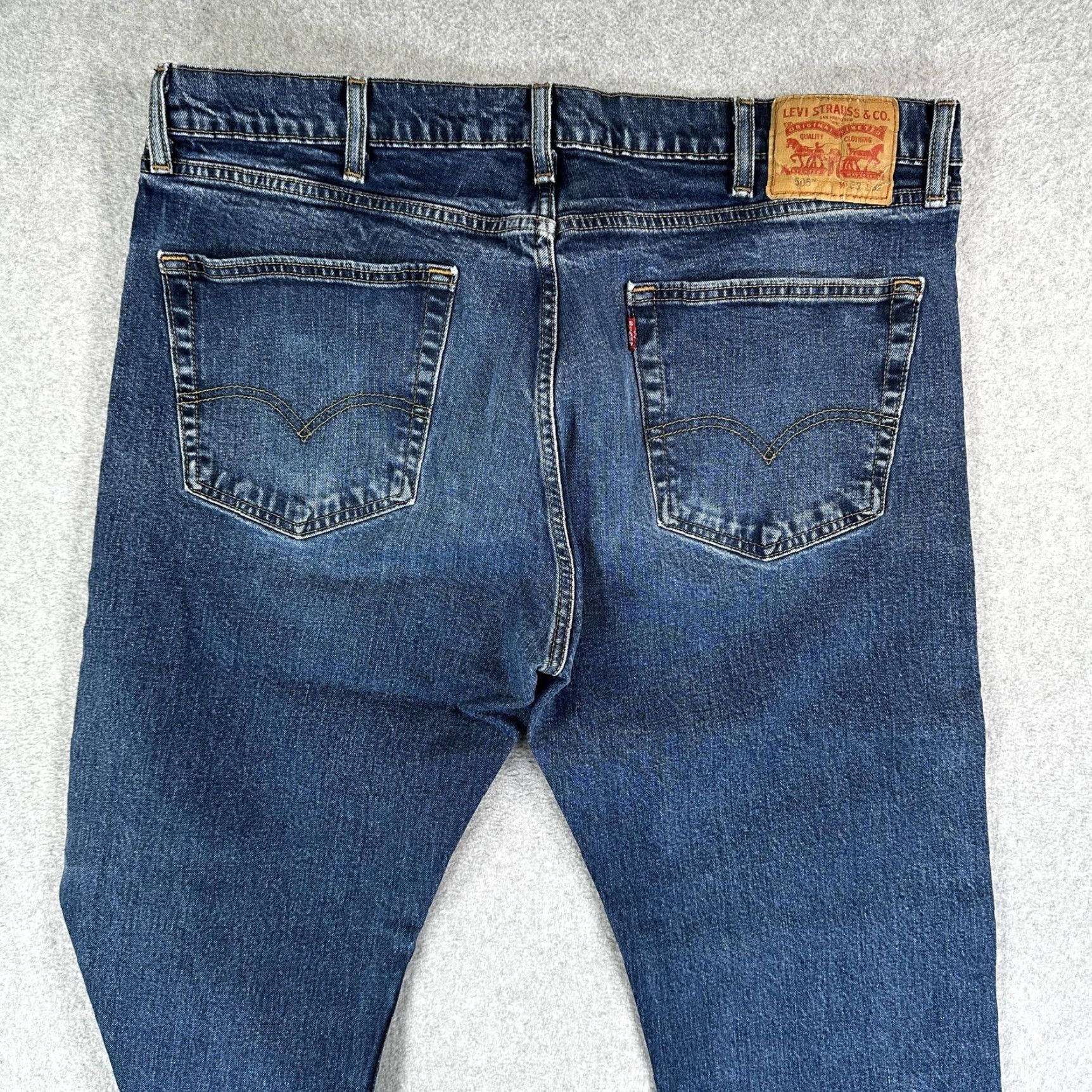 Levi's Levi's 505 Jeans Mens 36x31 Blue Straight Regular Fit Medium Wash Denim Pants Size US 36 / EU 52 - 5 Thumbnail