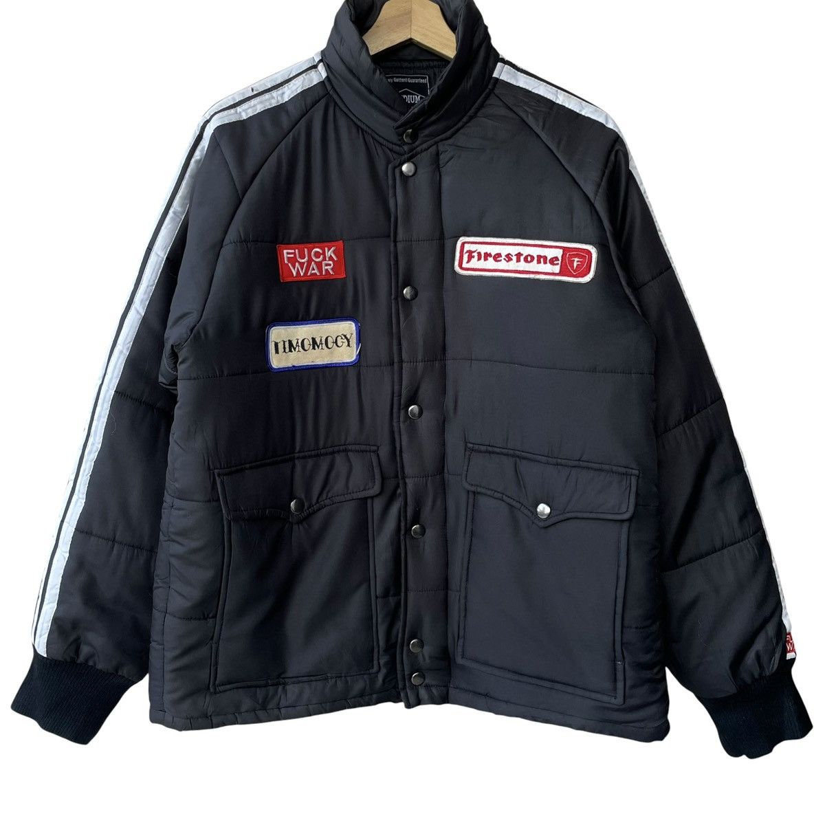 Japanese Brand Firestone Patchwork Anti War Japan Union Puffer Jacket Size US M / EU 48-50 / 2 - 1 Thumbnail