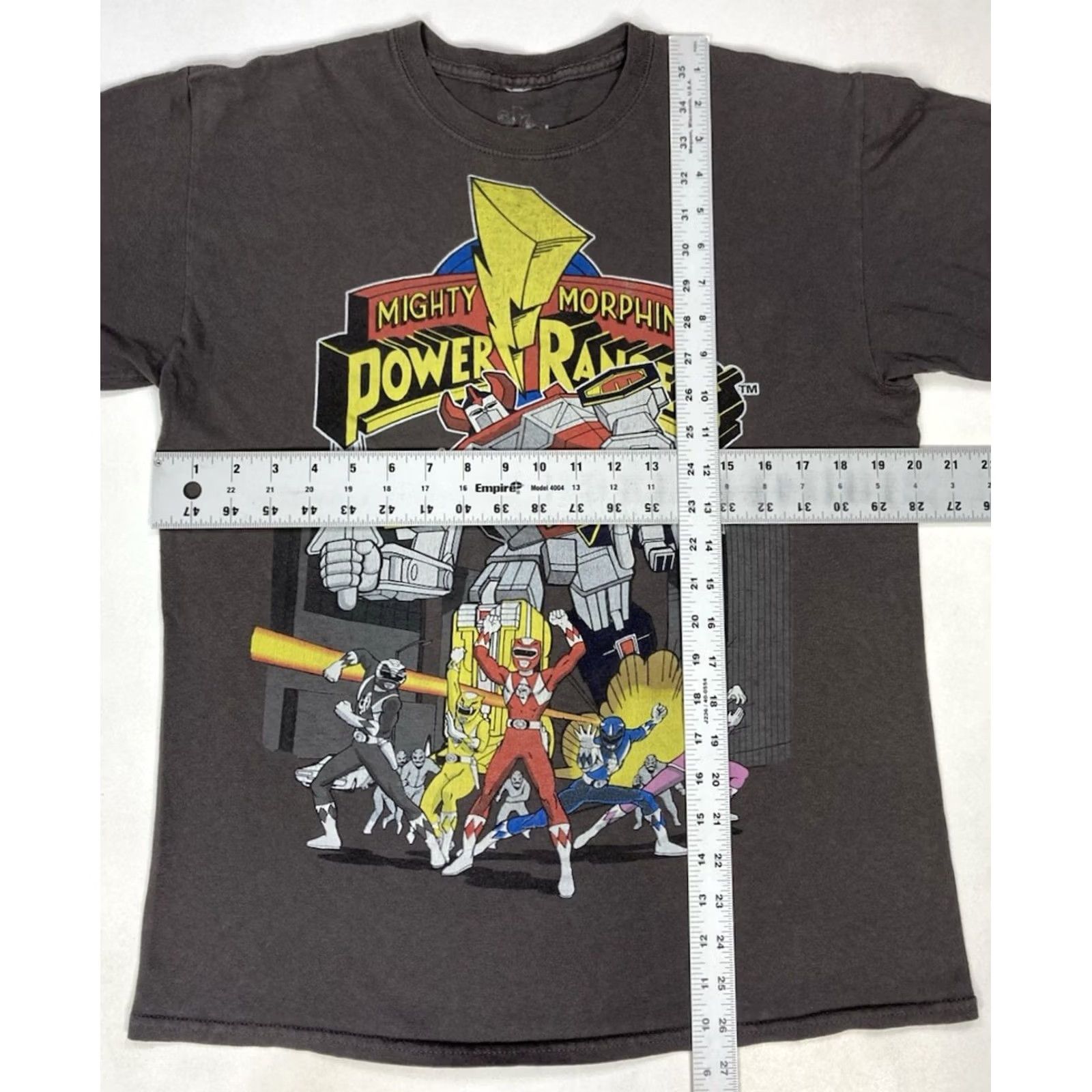 Vintage Power Rangers Graphic T-shirt Men Medium Gray Short Sleeve TV Show Shirt Size US M / EU 48-50 / 2 - 7 Thumbnail