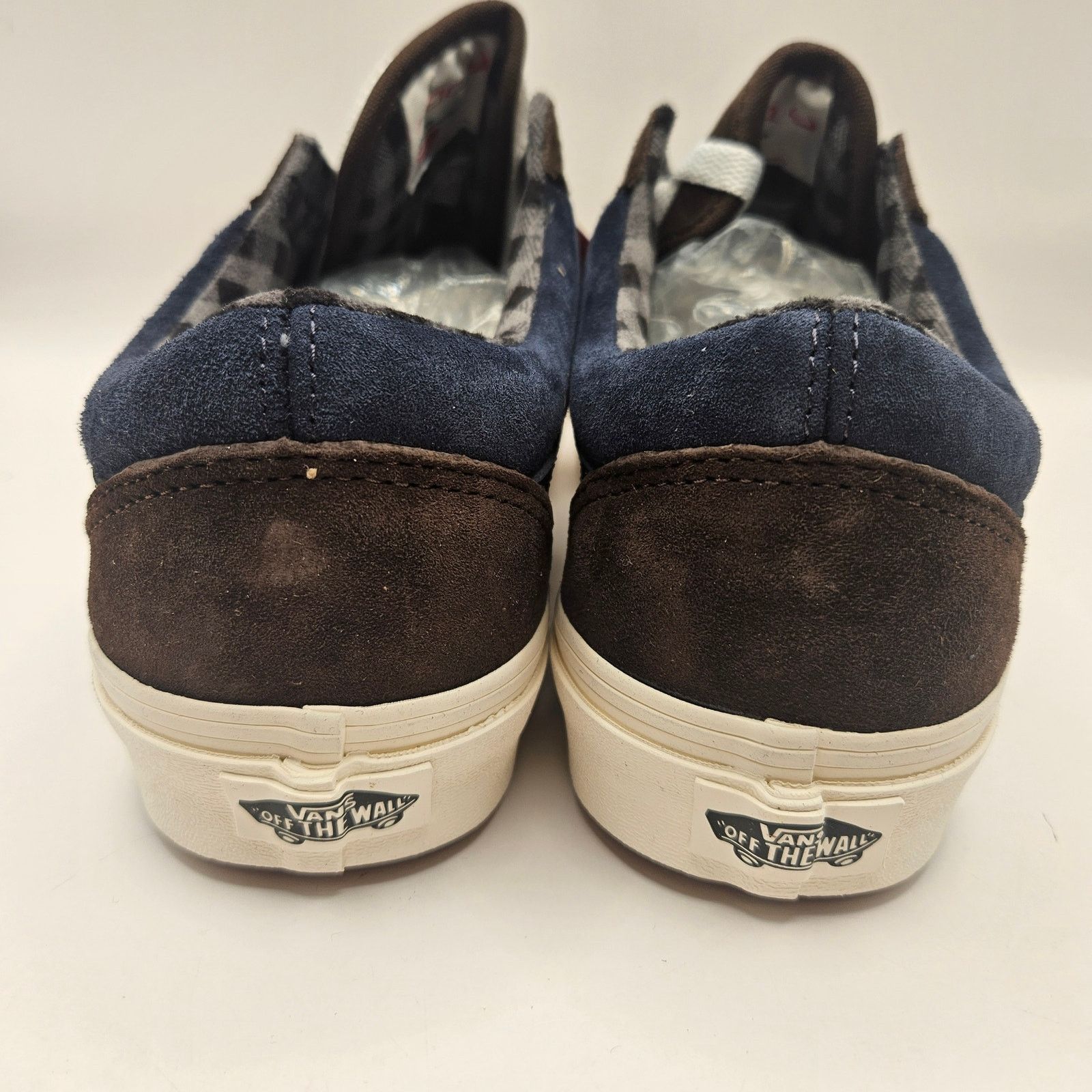 Vans VAN'S M6.5/W8 OLD SKOOL PIG SUEDE NAVY BROWN SNEAKER NWOB Size US 6.5 / EU 39-40 - 4 Thumbnail