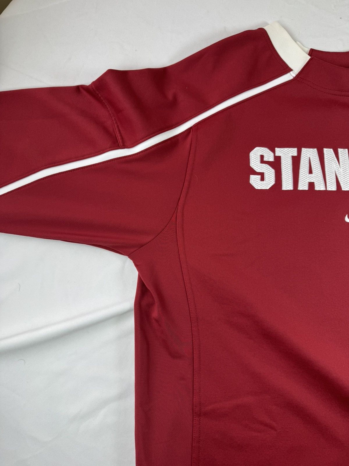 Nike Nike Stanford Cardinal Red Long Sleeve Team Warm-Up Pullover Size US XL / EU 56 / 4 - 3 Thumbnail