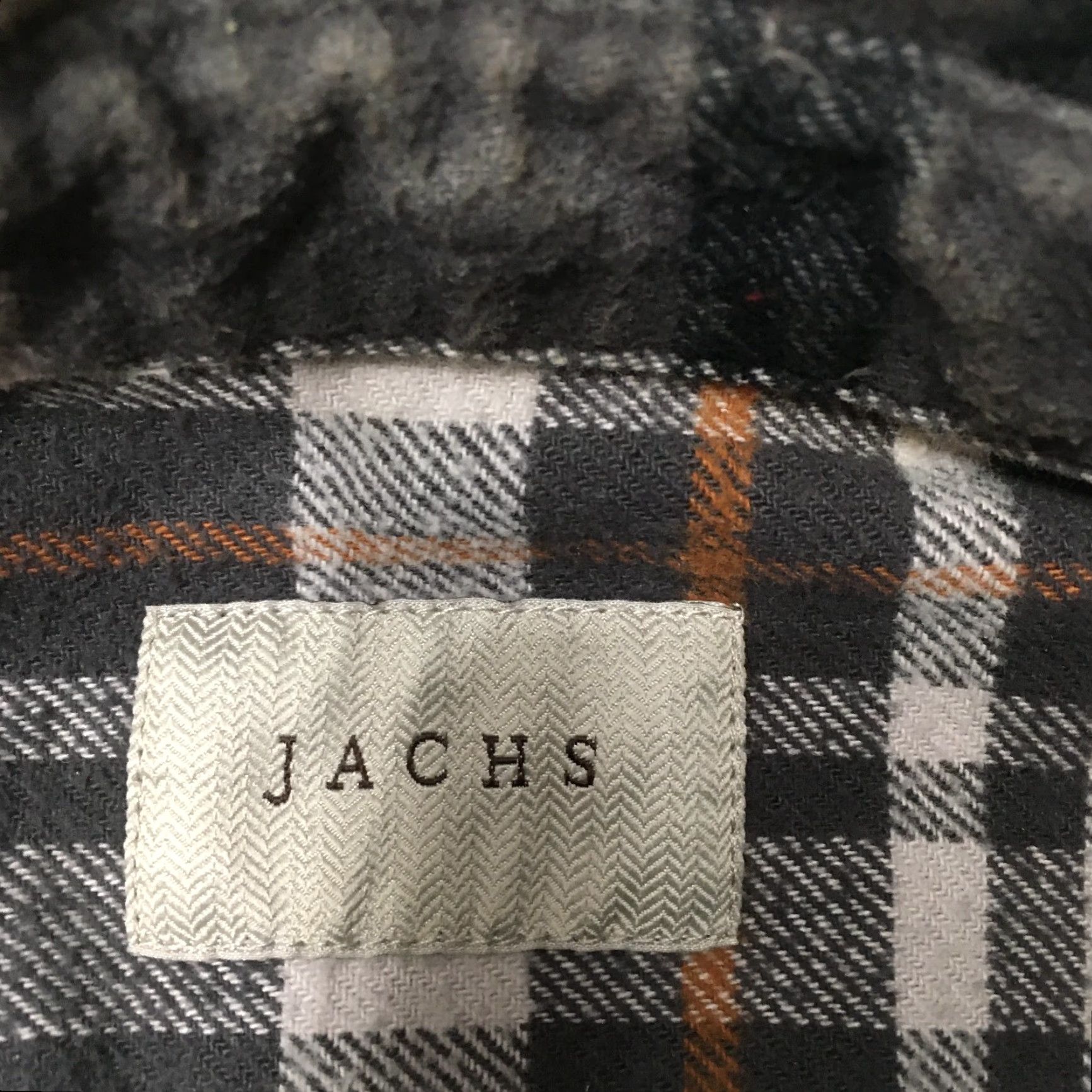 Vintage Jachs Men's Shirt Plaid Long Sleeve Heavyweight Flannel Button Up Shacket XL Gray Cotton Size US XL / EU 56 / 4 - 4 Thumbnail