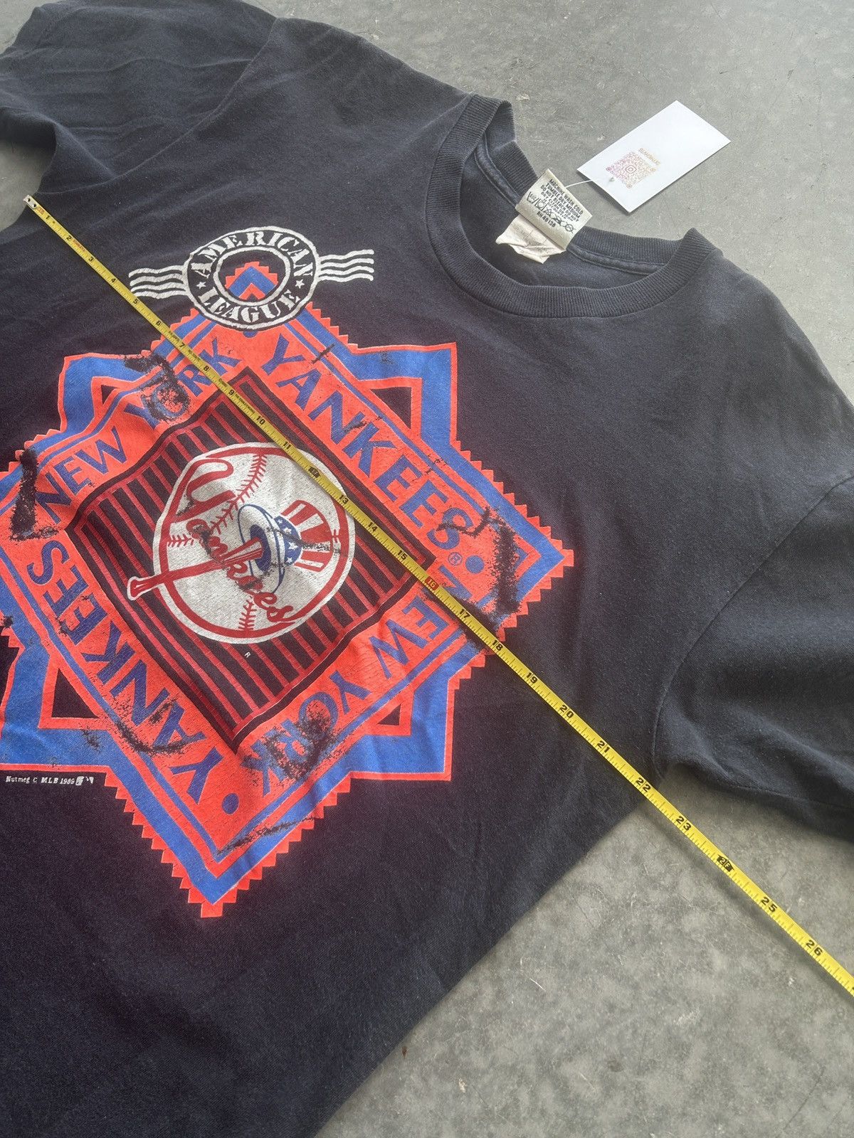 MLB × Nutmeg × Vintage Vintage 80s Nutmeg New York Yankees Graphic Tee Size US XL / EU 56 / 4 - 6 Thumbnail