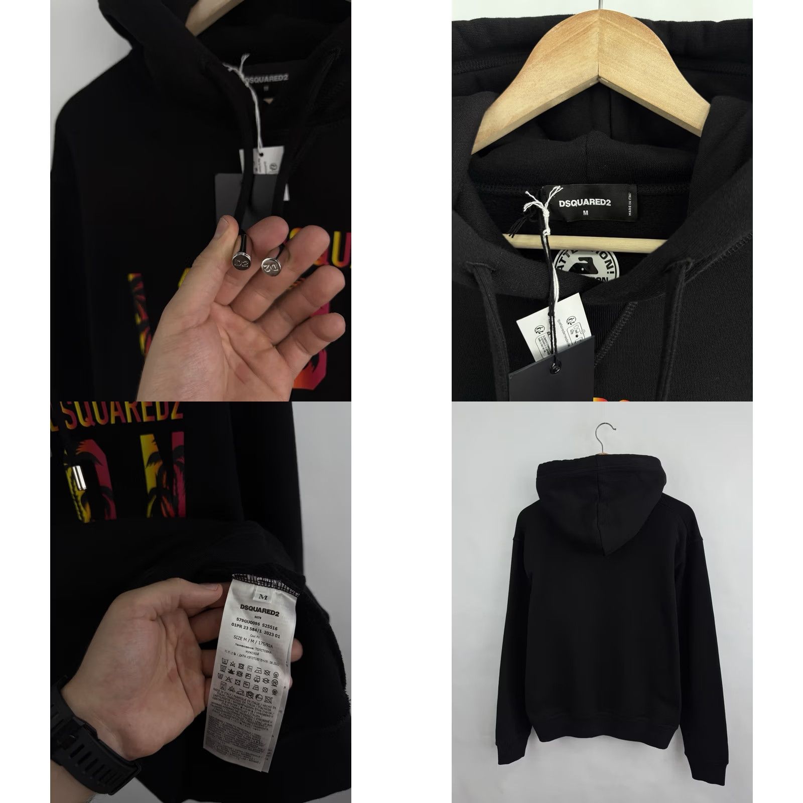 Dsquared2 Dsquared2 Hoodie ICON Hawaiian Logo Y2K Black M Mens Size US M / EU 48-50 / 2 - 9 Thumbnail