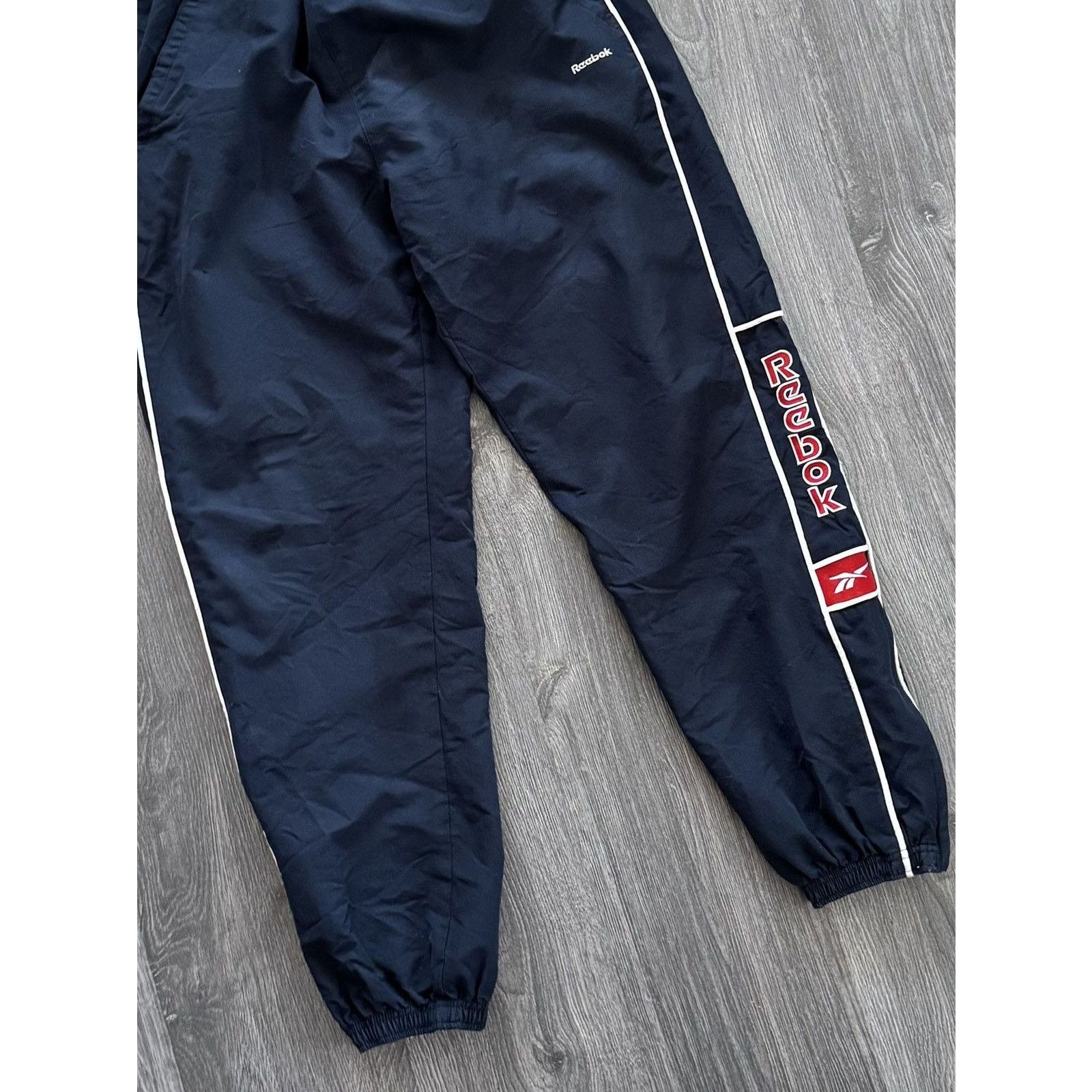 Reebok 90s Vintage Reebok NavyTrack Pants Size US 32 / EU 48 - 2 Thumbnail