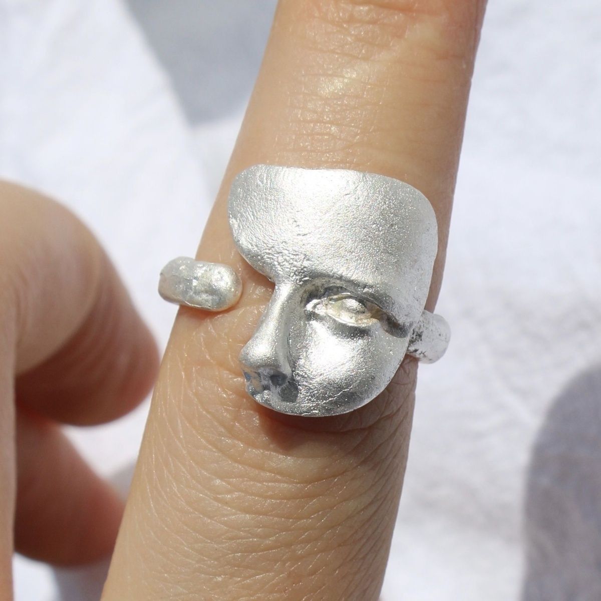 Jewelry Punk Jewelry Rings Open Size Chrome Ring (Size 7-13) Size ONE SIZE - 3 Thumbnail