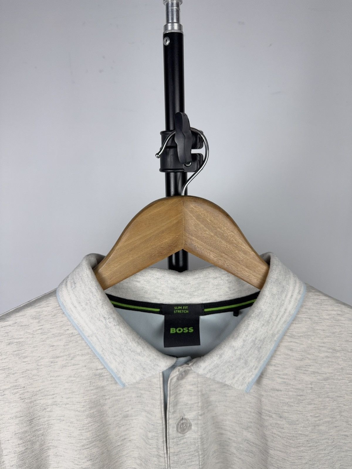 Hugo Boss Hugo Boss BO/SS Logo Slim Fit Stretch Polo Shirt Light Grey Size US L / EU 52-54 / 3 - 7 Thumbnail