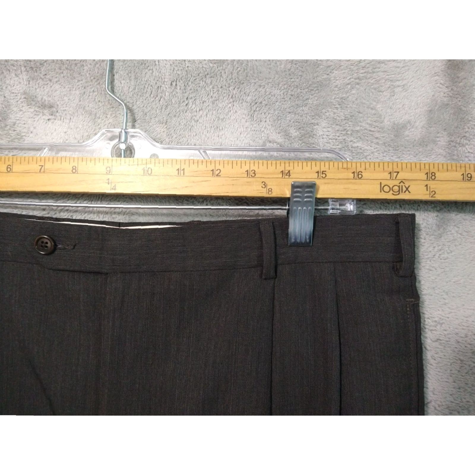 Brooks Brothers Brooks Brothers Dress Pants 36x32 Brown Wool Pleated Tapered Cuffed Mens Size US 36 / EU 52 - 3 Thumbnail