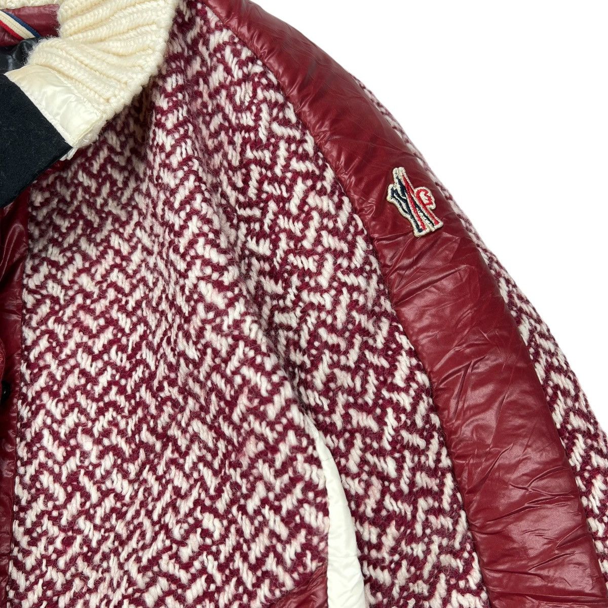 Moncler Grenoble Red Moncler Grenoble Penny Tweed Wool Down Jacket Size XS / US 0-2 / IT 36-38 - 5 Thumbnail