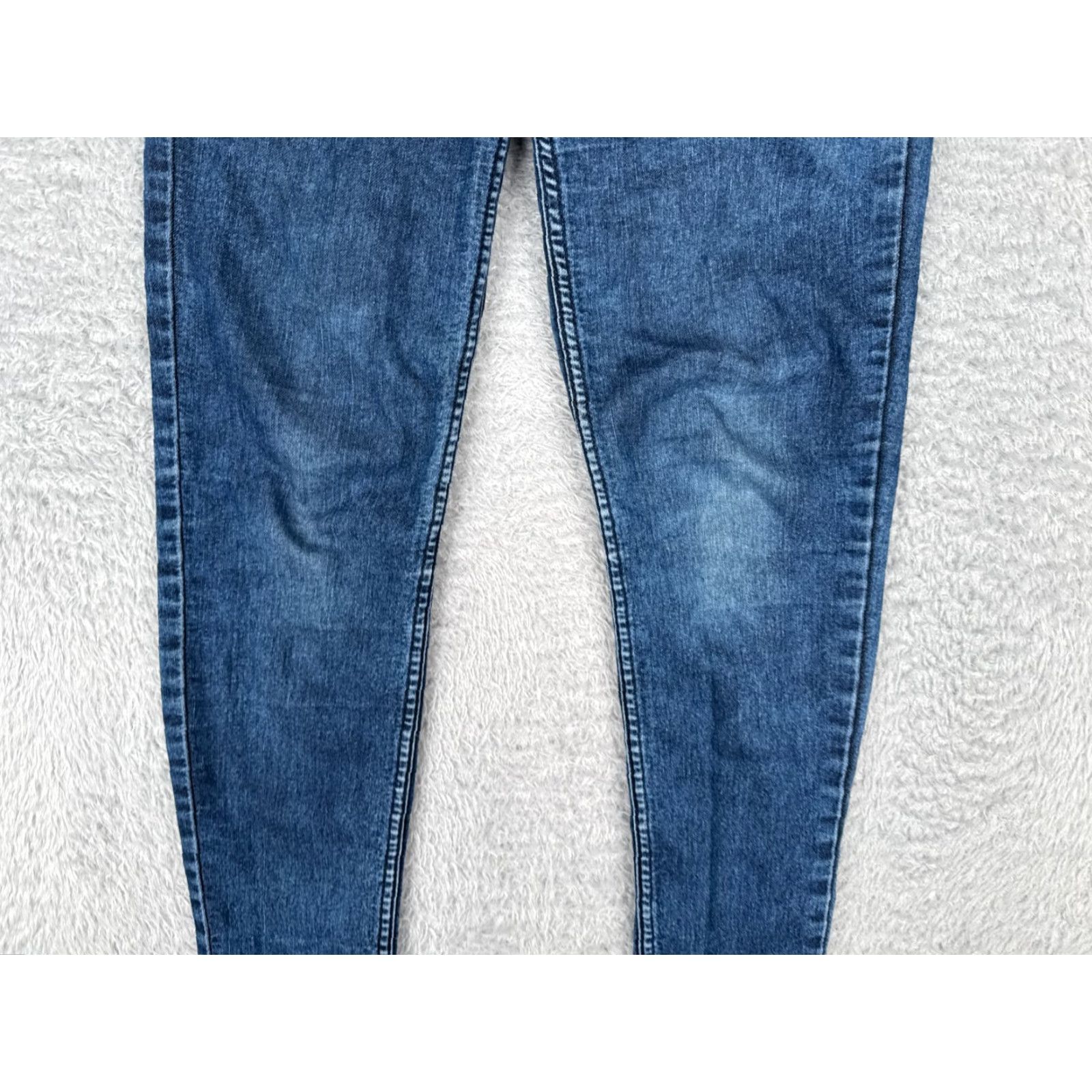 Denime Divided Jeans Women 6 Blue Denim Skinny Tapered Distressed Mid Rise Cotton 25x29 Size 28" / US 6 / IT 42 - 3 Thumbnail