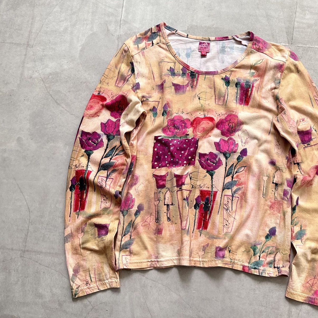 Hysteric Glamour Japan Floral Hysteric Glamour Style Long Sleeve T Shirt Y2K Size M / US 6-8 / IT 42-44 - 2 Thumbnail