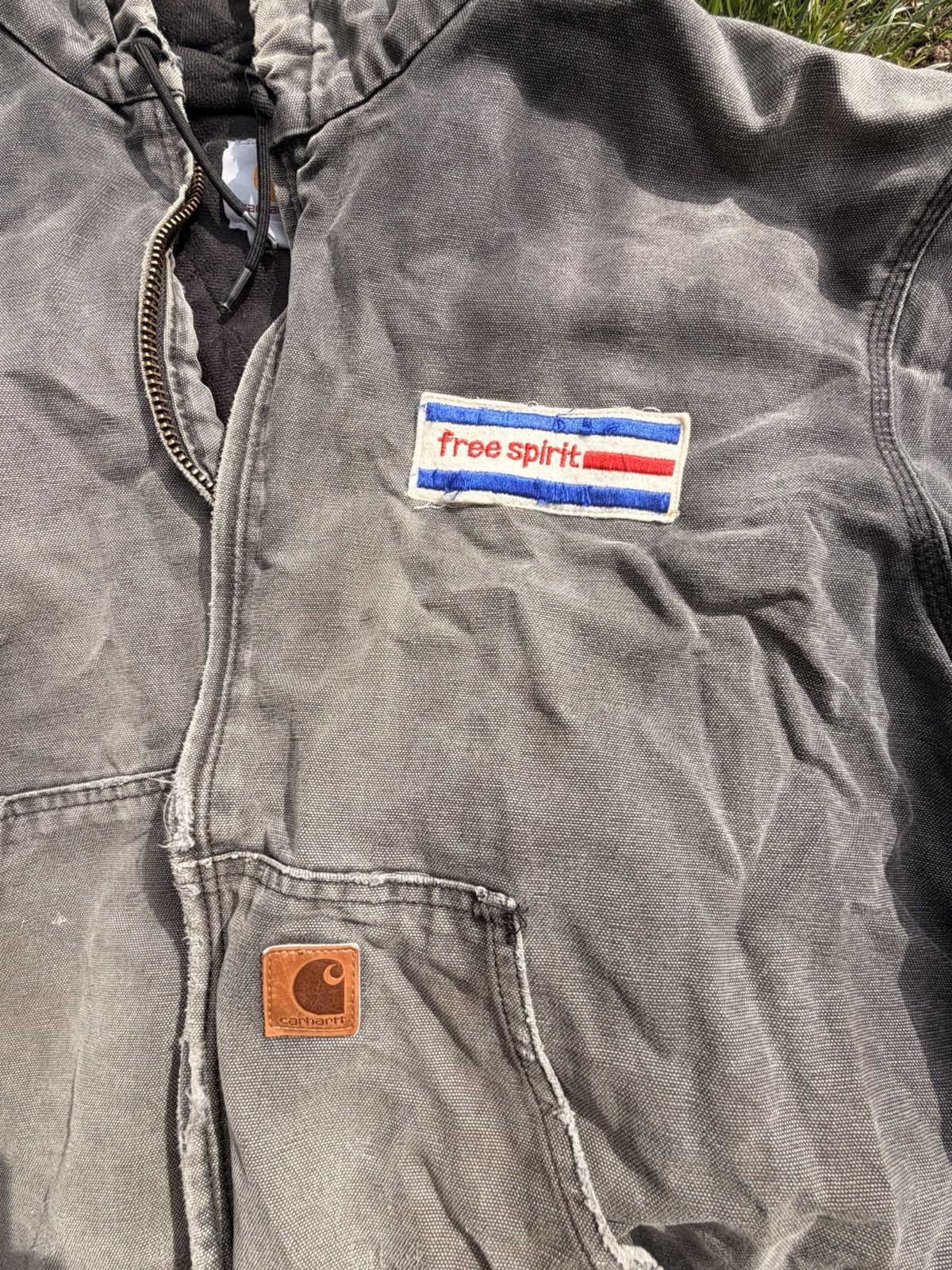 Carhartt VTG 90s Y2K Carhartt Coat Patch Distressed Thrashed Size XL Size US XL / EU 56 / 4 - 6 Thumbnail