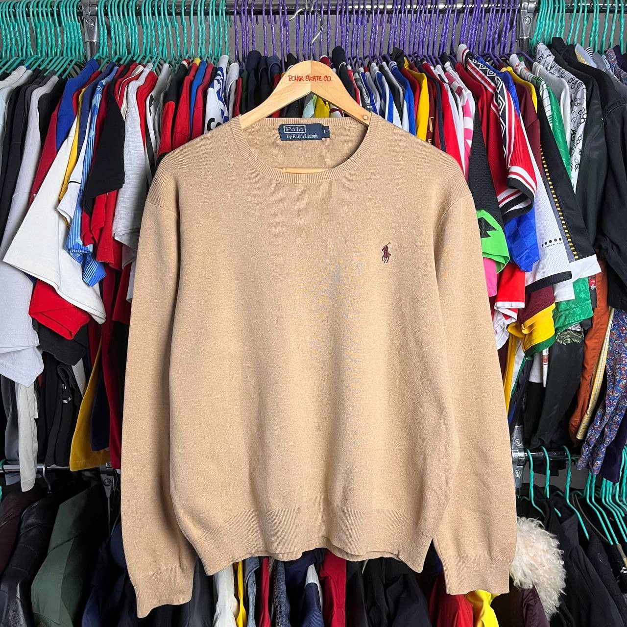 Polo Ralph Lauren Vintage Polo Ralph Lauren Brown Pullover Size L Size US L / EU 52-54 / 3 - 1 Thumbnail