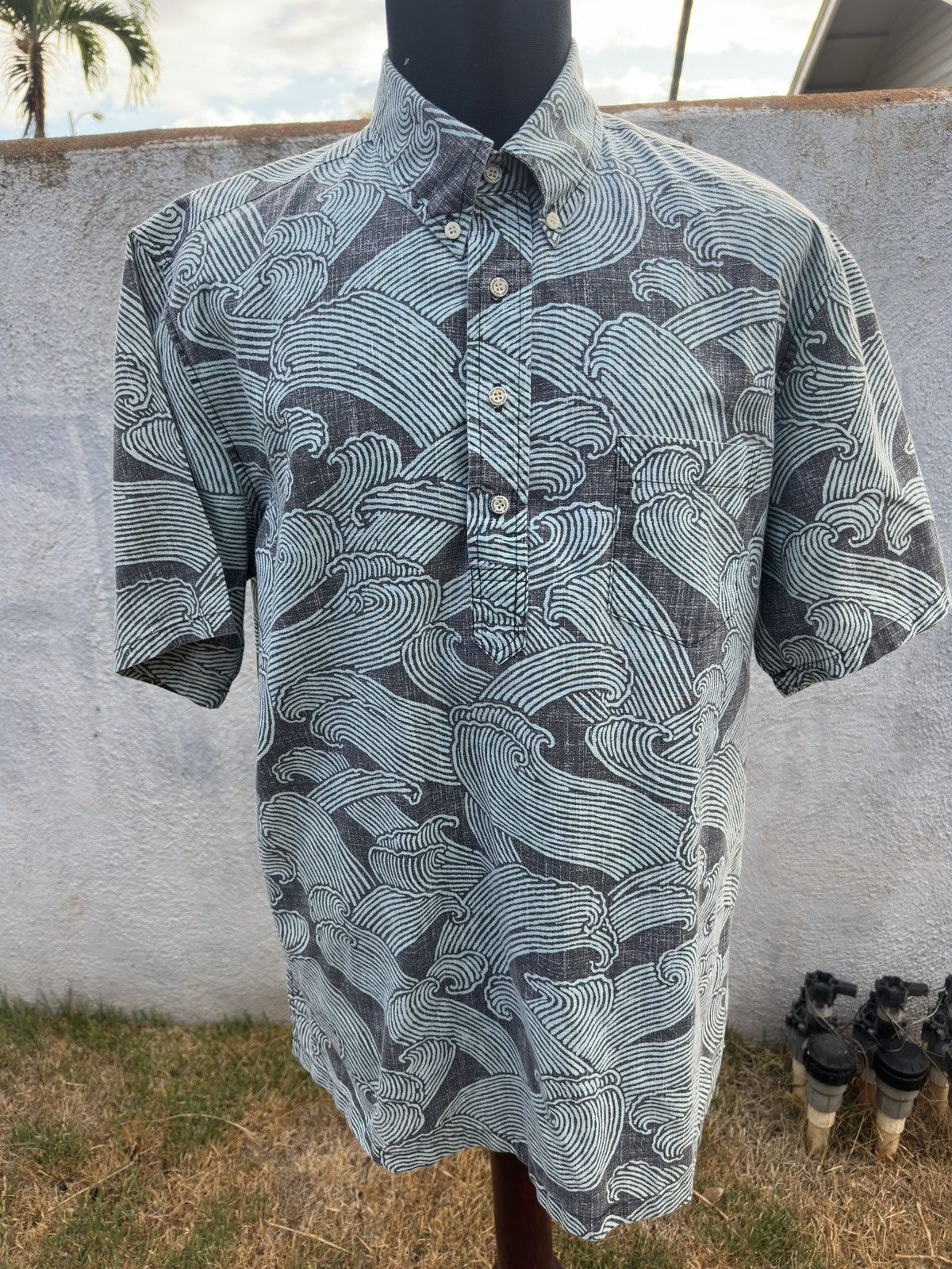 Reyn Spooner PreOwned Reyn Spooner Green/Black Hawaiian Print Men's L Size US L / EU 52-54 / 3 - 1 Thumbnail