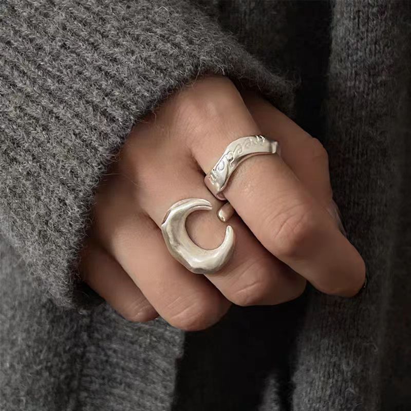 Jewelry Punk Jewelry Rings Open Size Chrome Ring (Size 7-13) Size ONE SIZE - 2 Thumbnail
