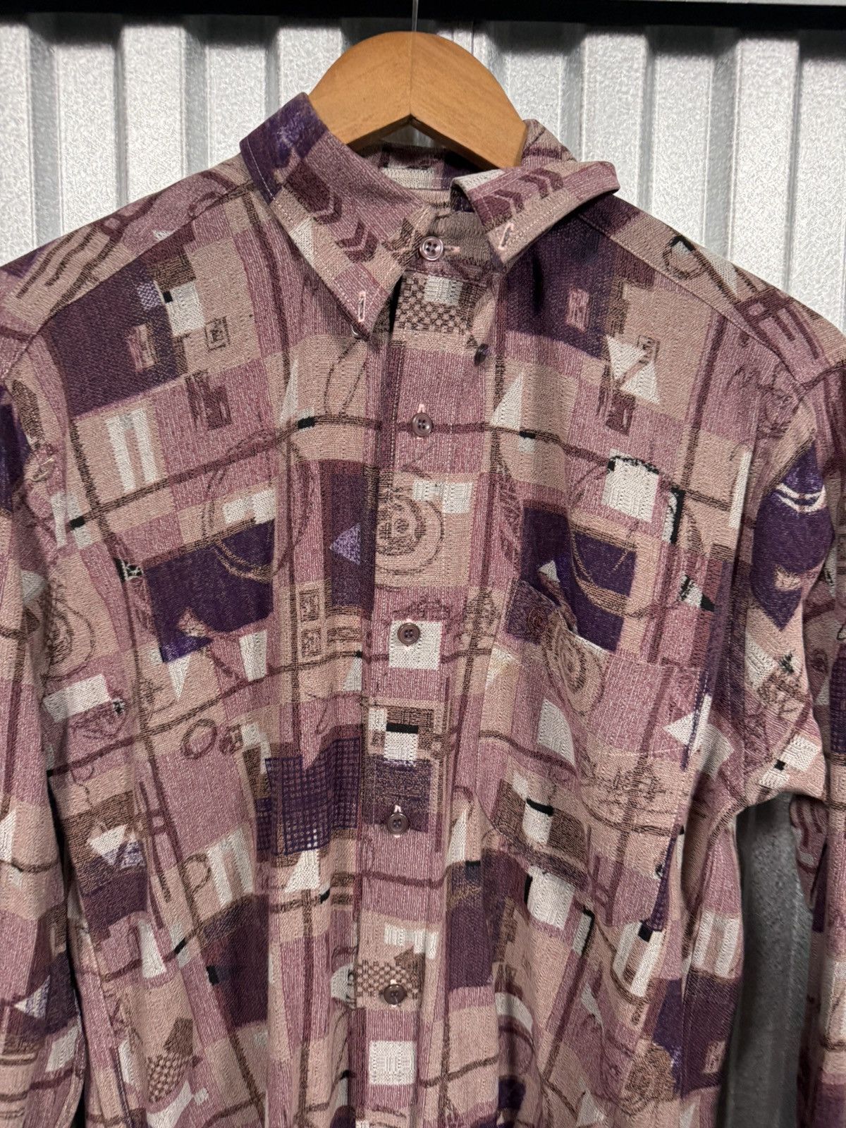 Other Vintage Western Button Up Cowboy Shirt Purple Patterned Size US L / EU 52-54 / 3 - 7 Thumbnail