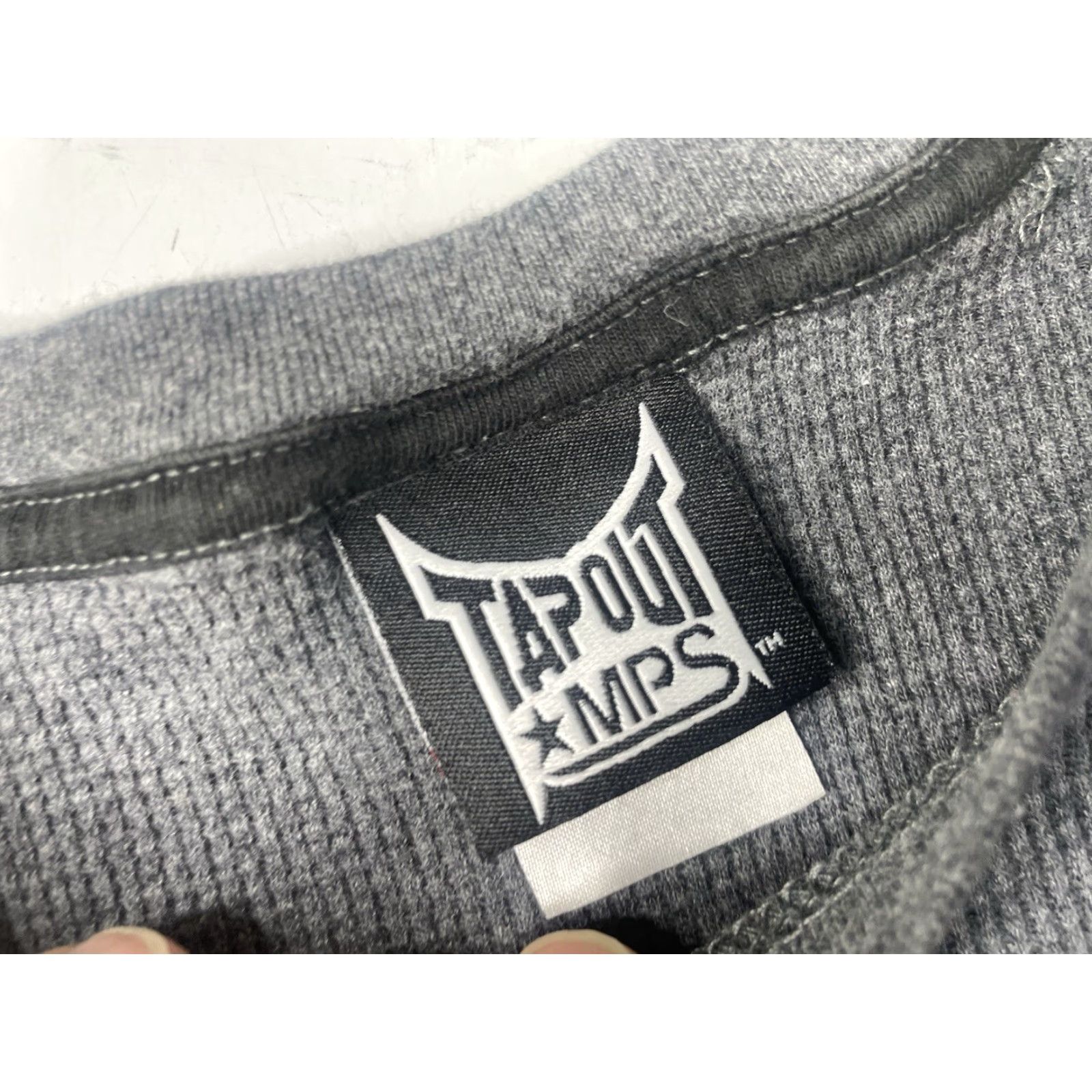 Tapout VINTAGE Tapout MPS Thermal Mens XL Gray Waffle Knit Shirt Logo 90s Sports UFC MMA Crew Neck Long Sleeve Mens T-Shirt Size US XL / EU 56 / 4 - 2 Thumbnail