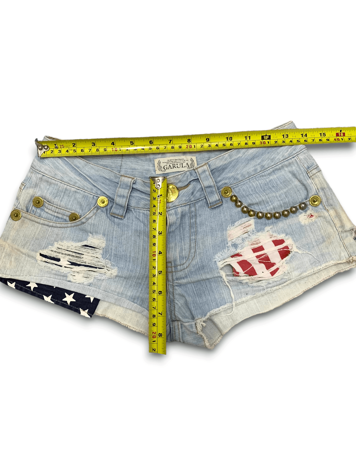 Japanese Brand Vintage Japanese Brand Flag Design Midi Skirt Jeans Size 27" / US 4 / IT 40 - 9 Thumbnail