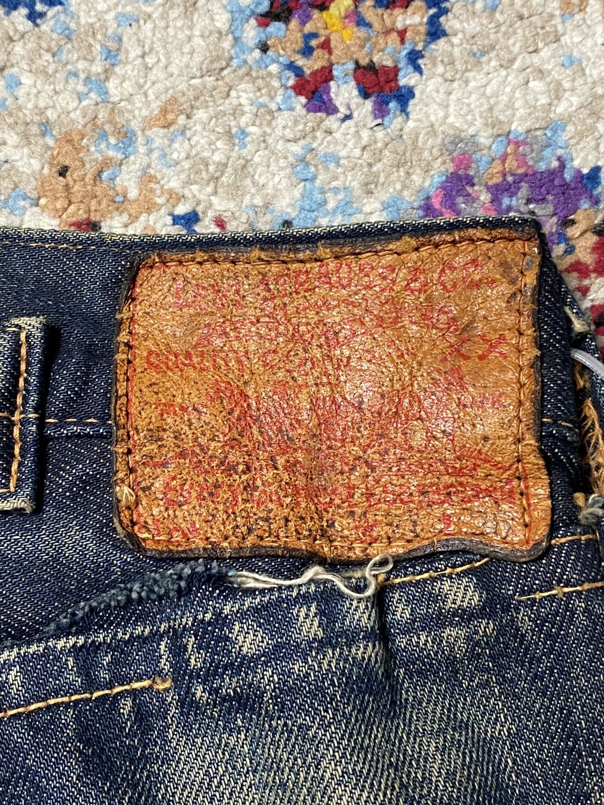 Levi's × Levi's Vintage Clothing × Vintage 1980 Cinch Buckleback Big E 501 Levis Selvedge Slim Straight Size US 34 / EU 50 - 15 Thumbnail