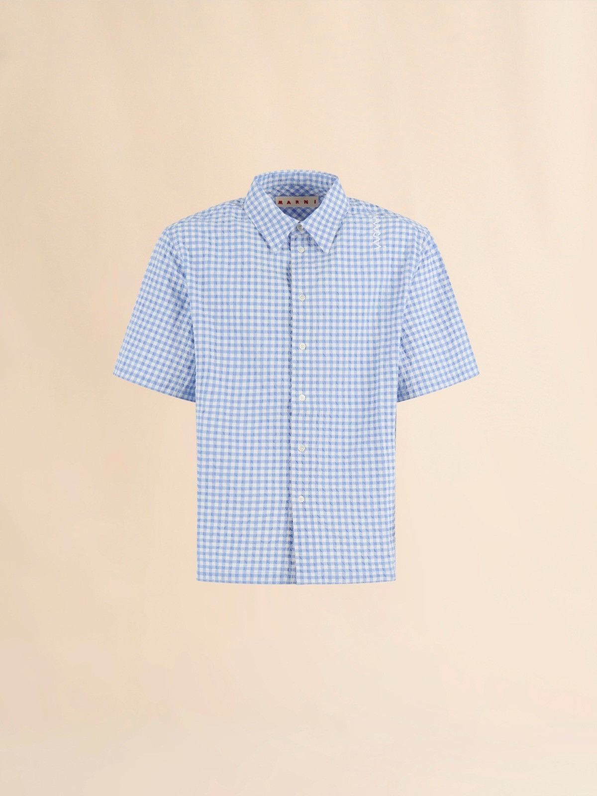 Marni o1f1d3z0326 Shirt in White/Blue Size US M / EU 48-50 / 2 - 1 Thumbnail