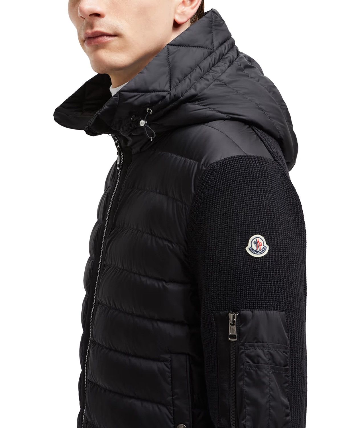 Moncler Moncler Padded Wool Hoodie Size US M / EU 48-50 / 2 - 2 Thumbnail