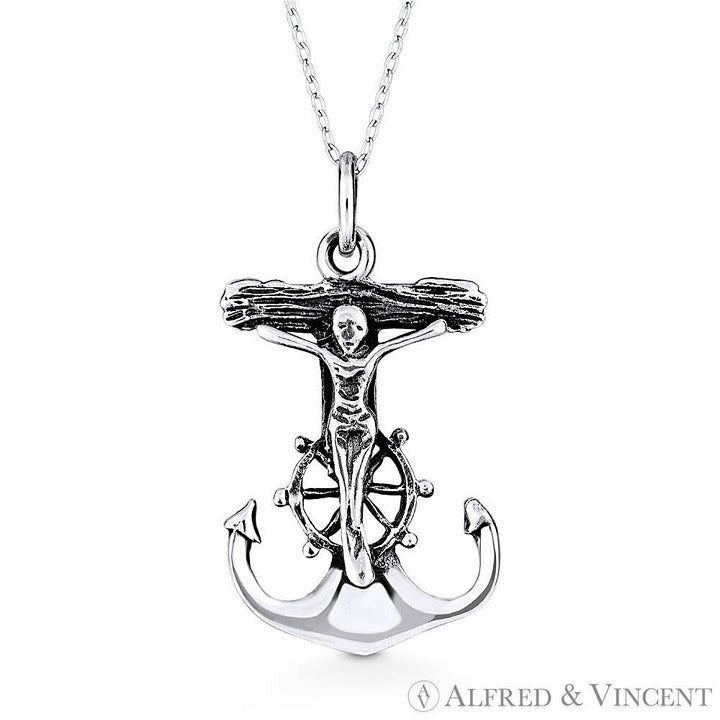 Other Anchor & Helm Cross .925 Sterling Sillver Pendant Size ONE SIZE - 1 Preview