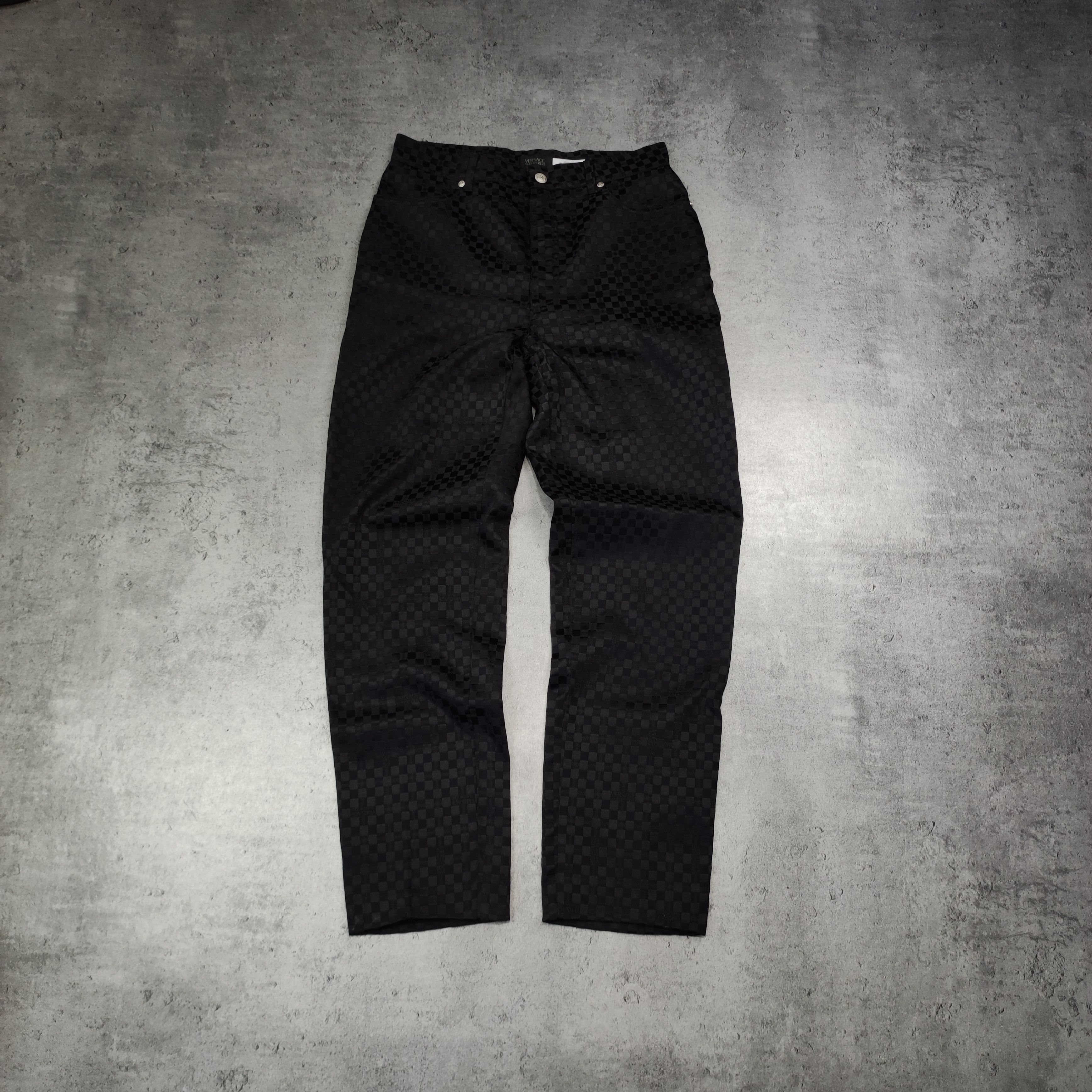 Versace × Vintage Vintage RARE Versace Classic V2 Checkered Logo Pants Size US 32 / EU 48 - 2 Thumbnail