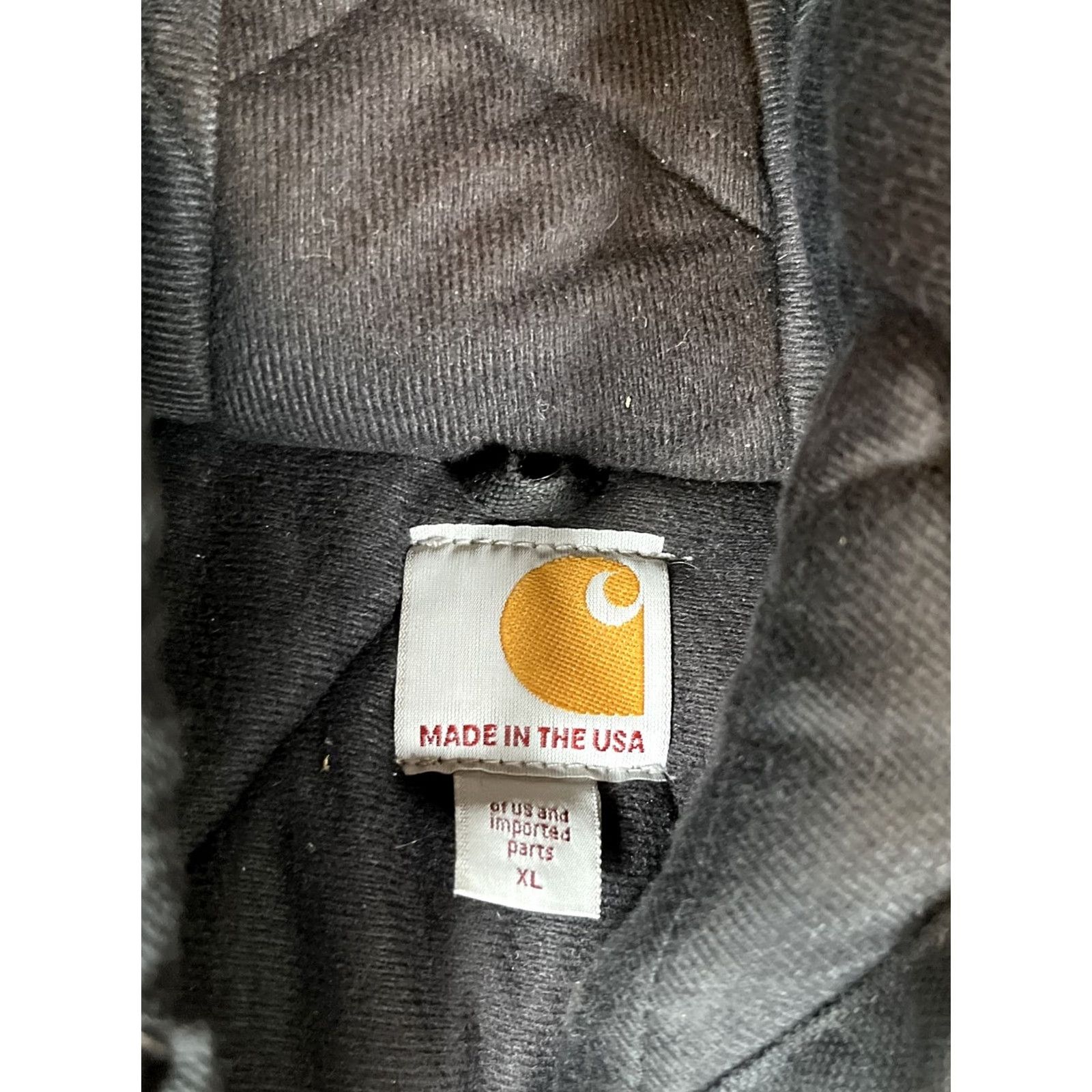 Carhartt Vintage Carhartt Hooded Jacket Quilt Lined Mens XL Black J140 Blk Faded 90s Workwear Quilted Hooded Regular Coat/JACKET Size US XL / EU 56 / 4 - 5 Thumbnail