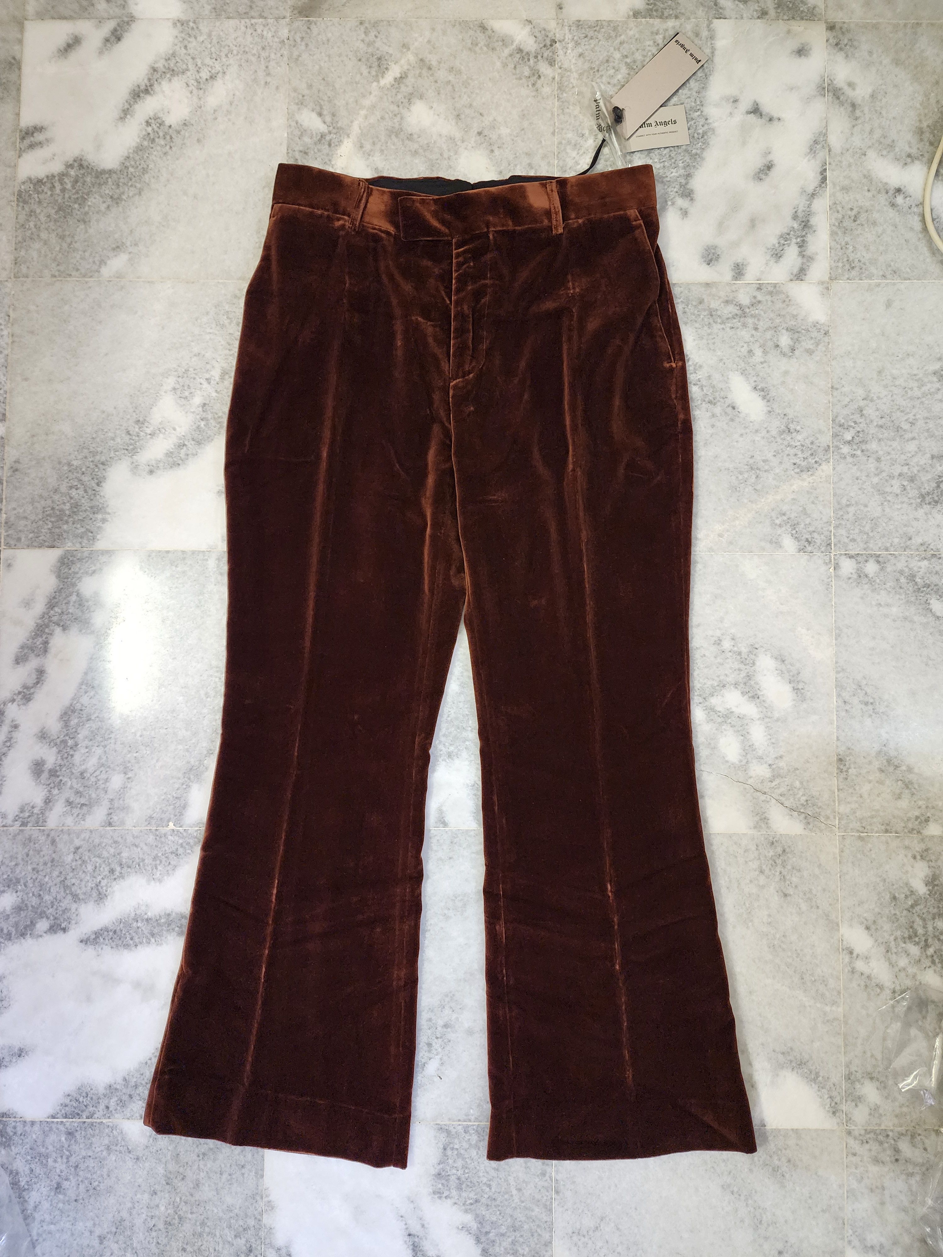 Palm Angels Velvet Tailored Pants Size US 34 / EU 50 - 1 Thumbnail