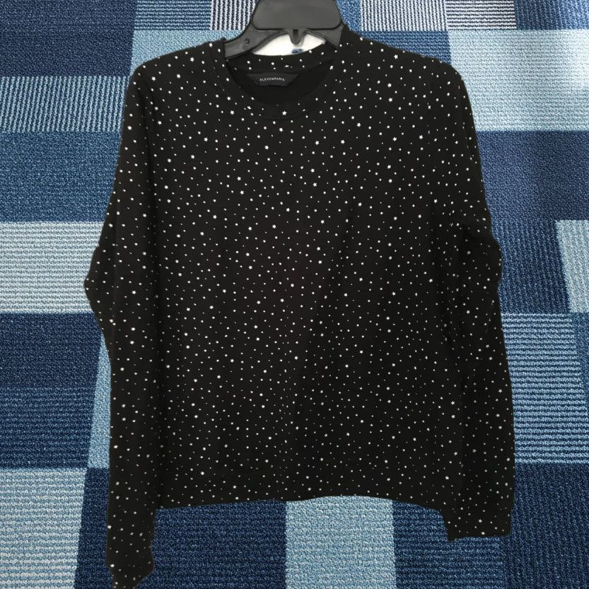 Eleven Paris Eleven Paris Sweatshirt Womens Small Navy Blue Star Print Crew Neck Long Sleeve All Seasons Regular Fit 100% Cotton with Logo Size S / US 4 / IT 40 - 1 Thumbnail