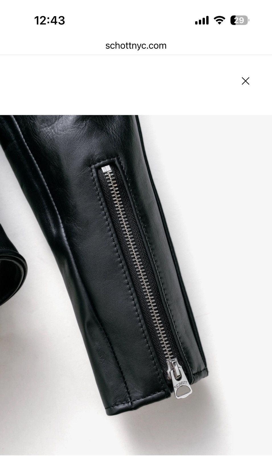Schott Schott NYC 618 Perfecto black leather jacket – clean version Size US M / EU 48-50 / 2 - 12 Thumbnail