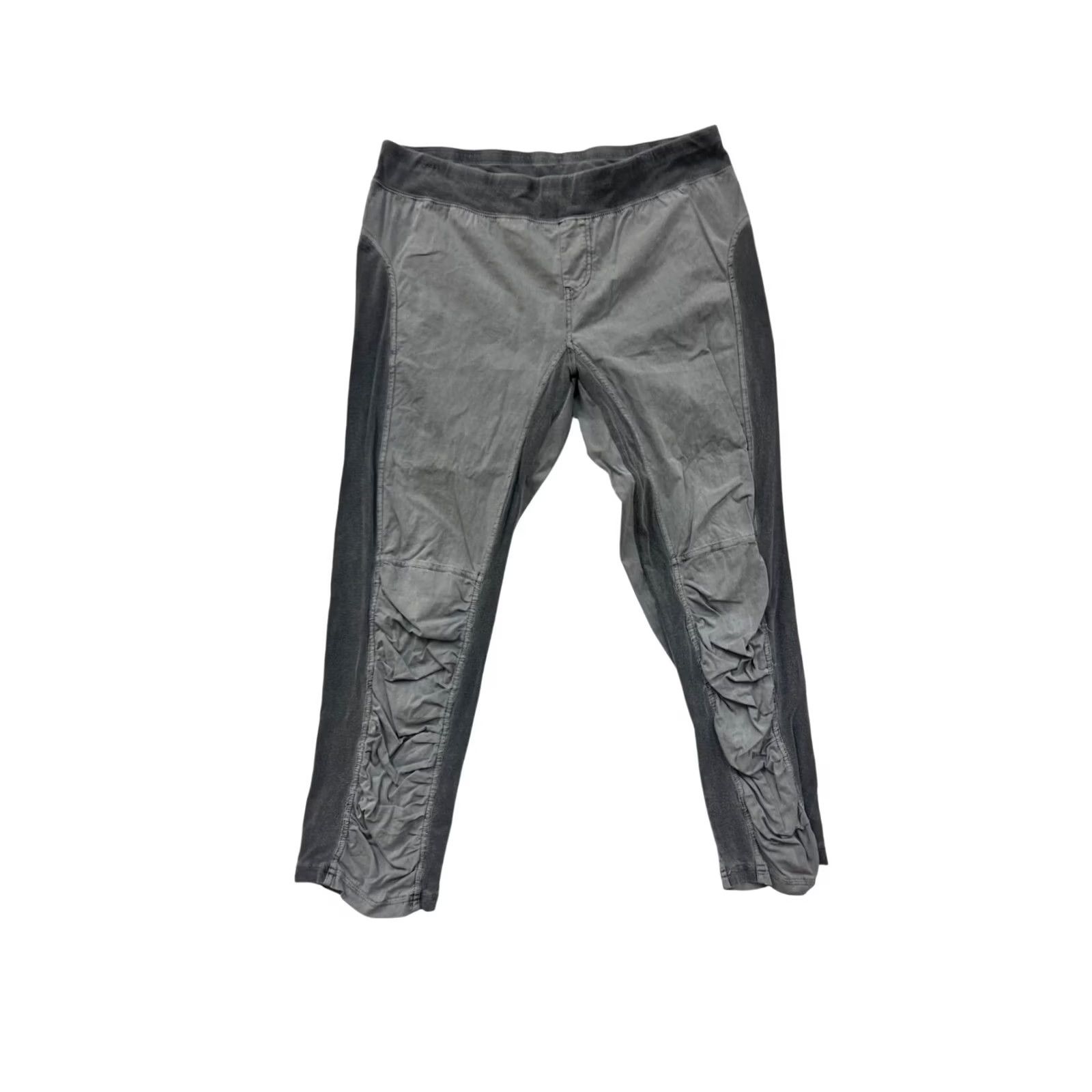 Vintage Wearables Mens L Gray Cotton Spandex Ruched Panel Pants Size L Size 36" / US 14 / IT 50 - 2 Thumbnail