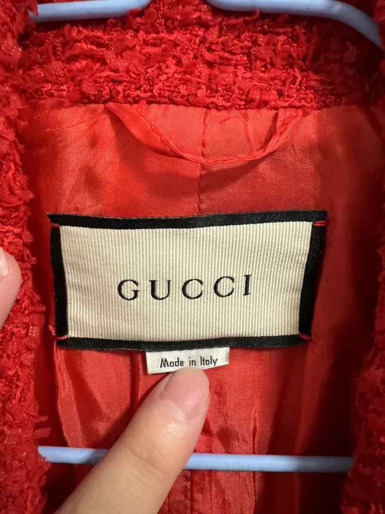 Gucci Gucci Size 36 Red small fragrant style long coat 2502-Next Size US XS / EU 42 / 0 - 3 Thumbnail