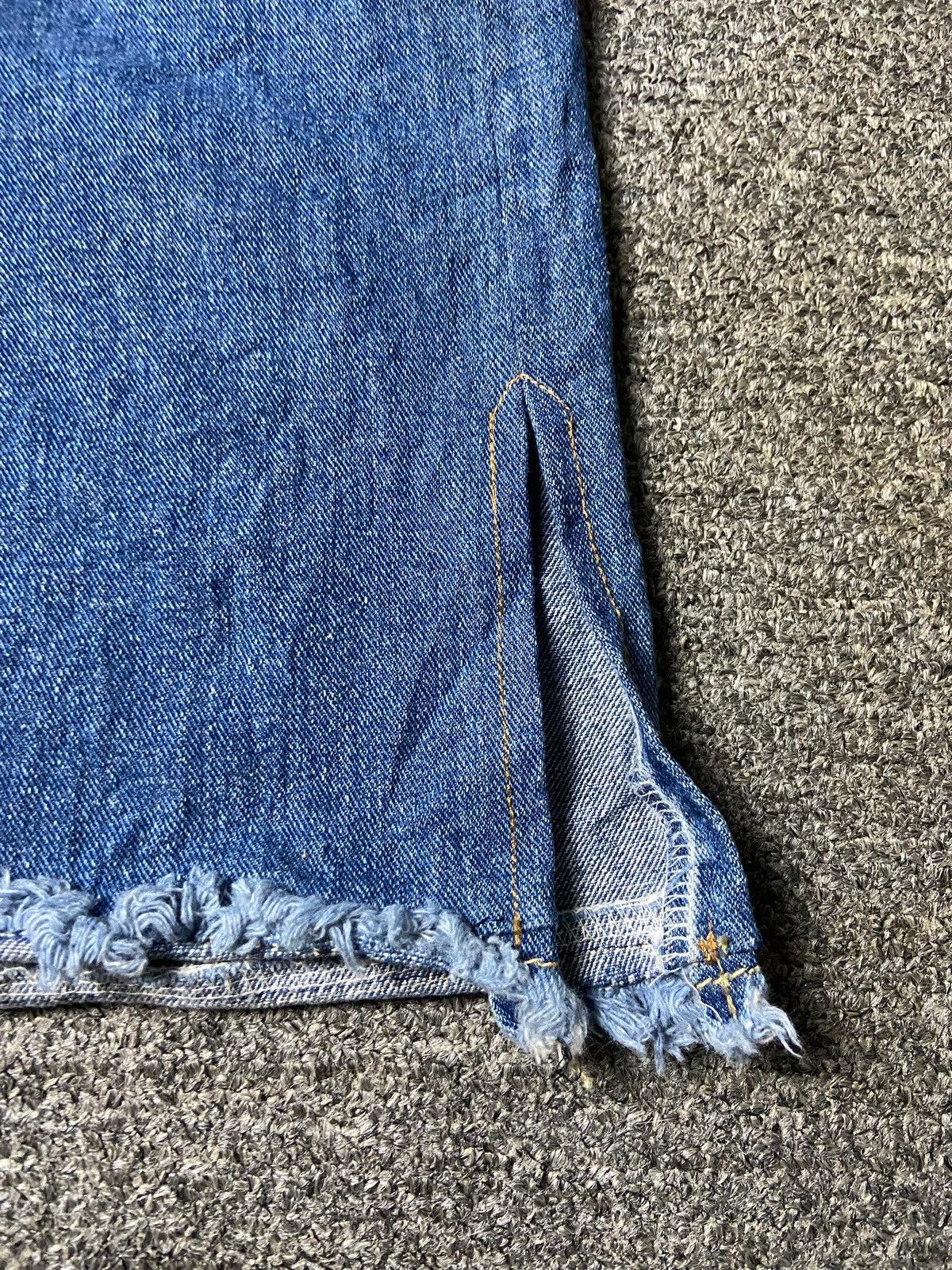 Japanese Brand Chou Chou Angelina Wide Leg Denim Jeans with Patches (165) Size 24" / US 00 / IT 34 - 7 Thumbnail