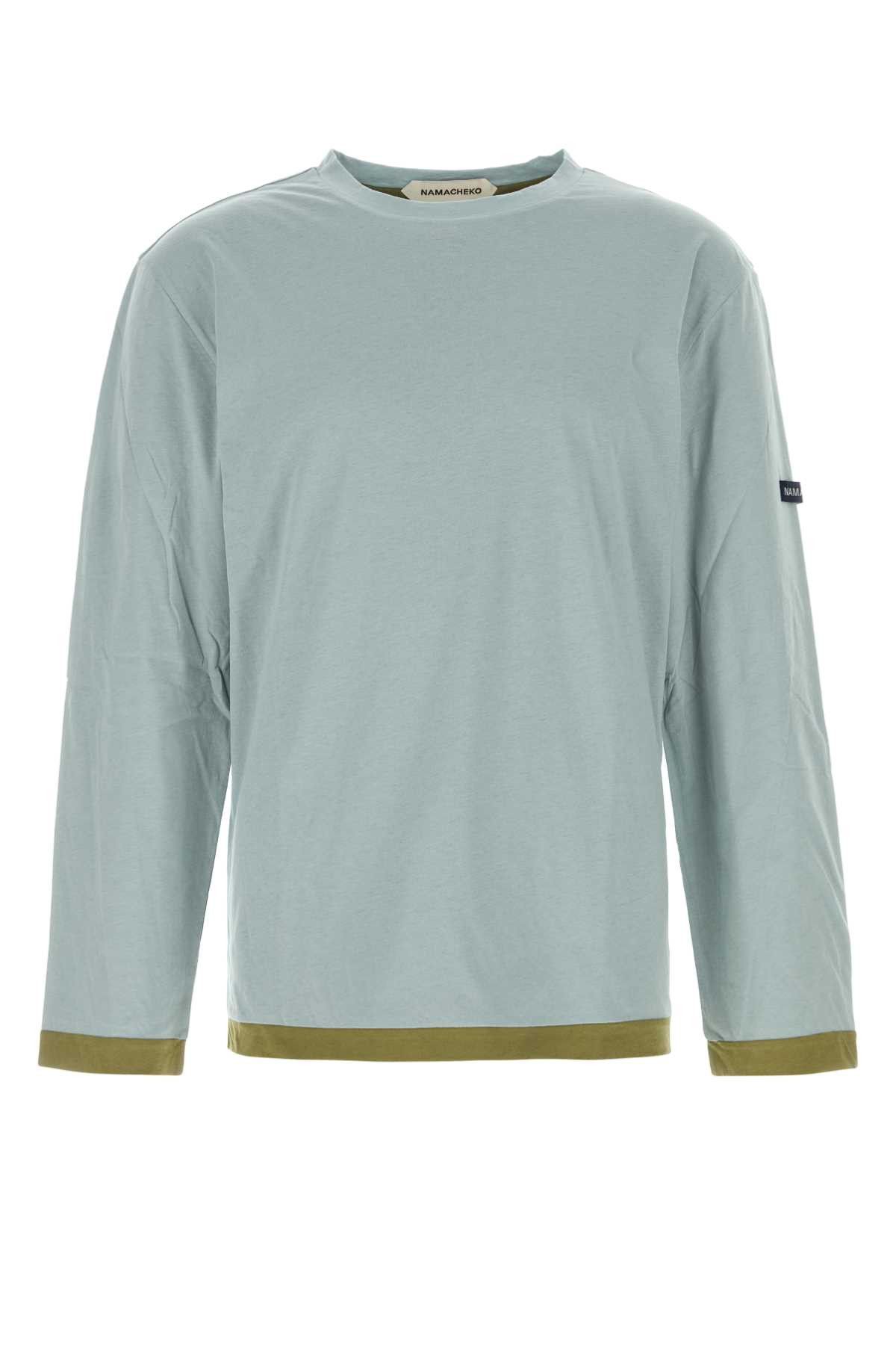Namacheko Powder Blue Cotton T-Shirt Size US S / EU 44-46 / 1 - 1 Thumbnail