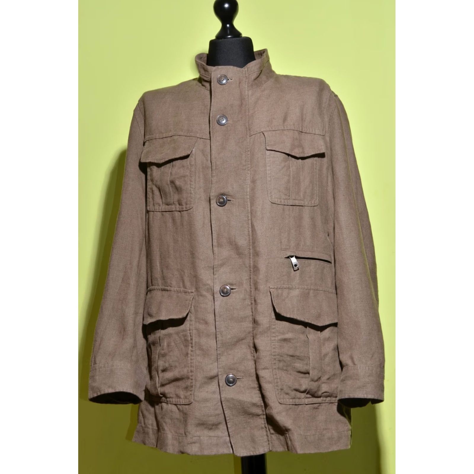 DAKS DAKS Jacket Mens 56 Brown Men Linen Multipocket Size Size US XL / EU 56 / 4 - 2 Thumbnail