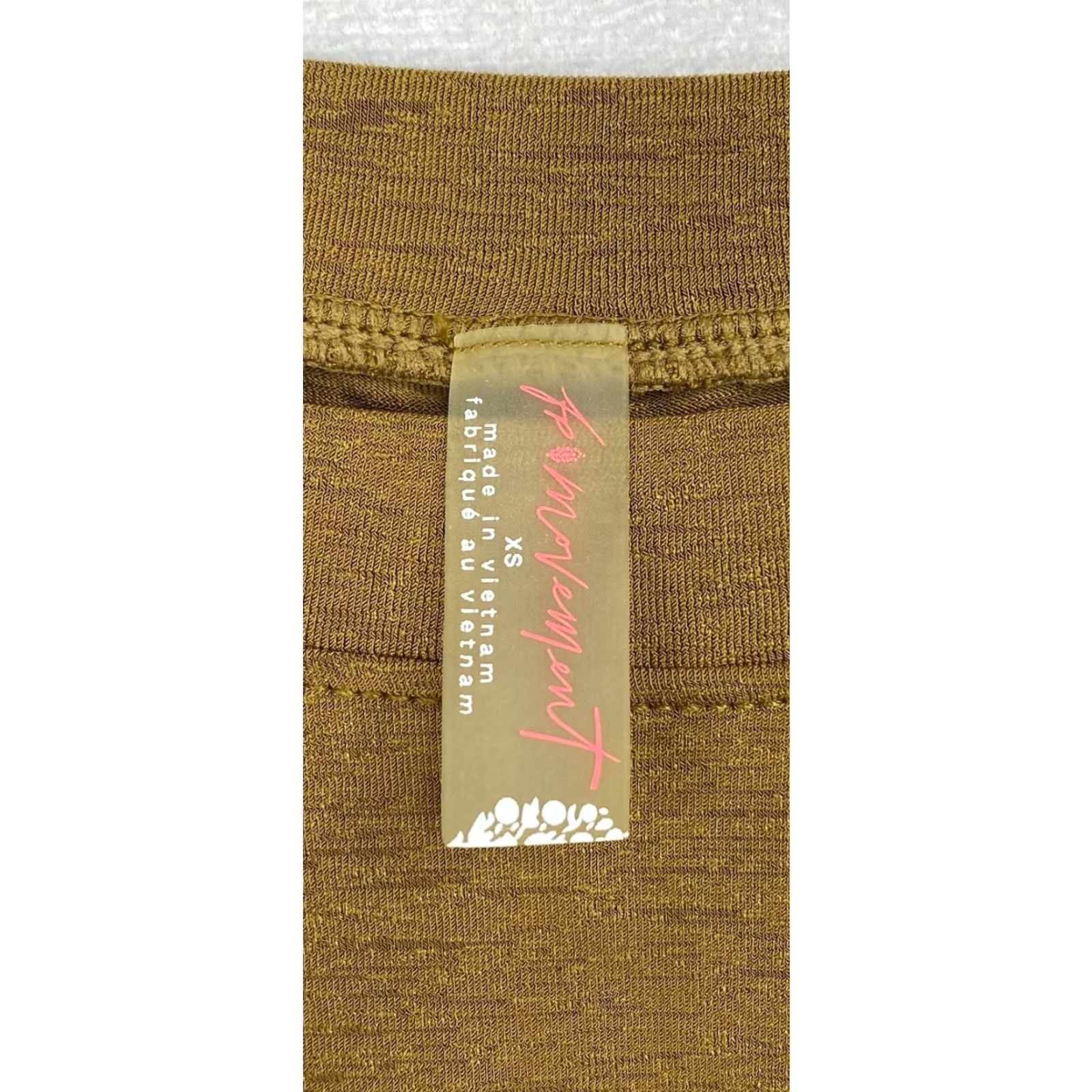 Free People Free People Movement Tempo Top XS Gold Long Sleeve Pullover Blouse Womens Spring Casual Knit Shirt Size XS / US 0-2 / IT 36-38 - 2 Thumbnail