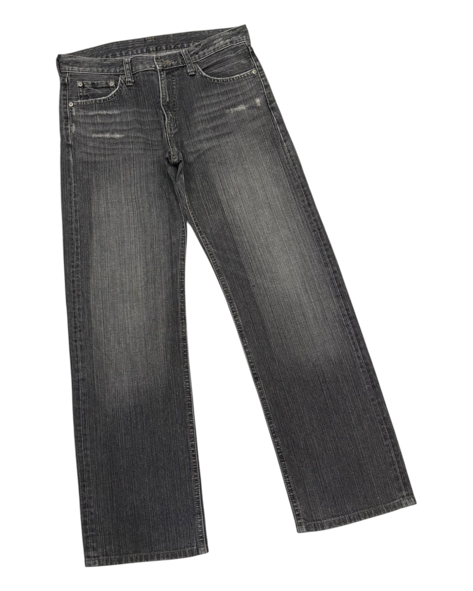 Undercover × Uniqlo Vintage Uniqlo Faded Black Baggy Distressed Denim Jeans Size US 33 - 3 Thumbnail