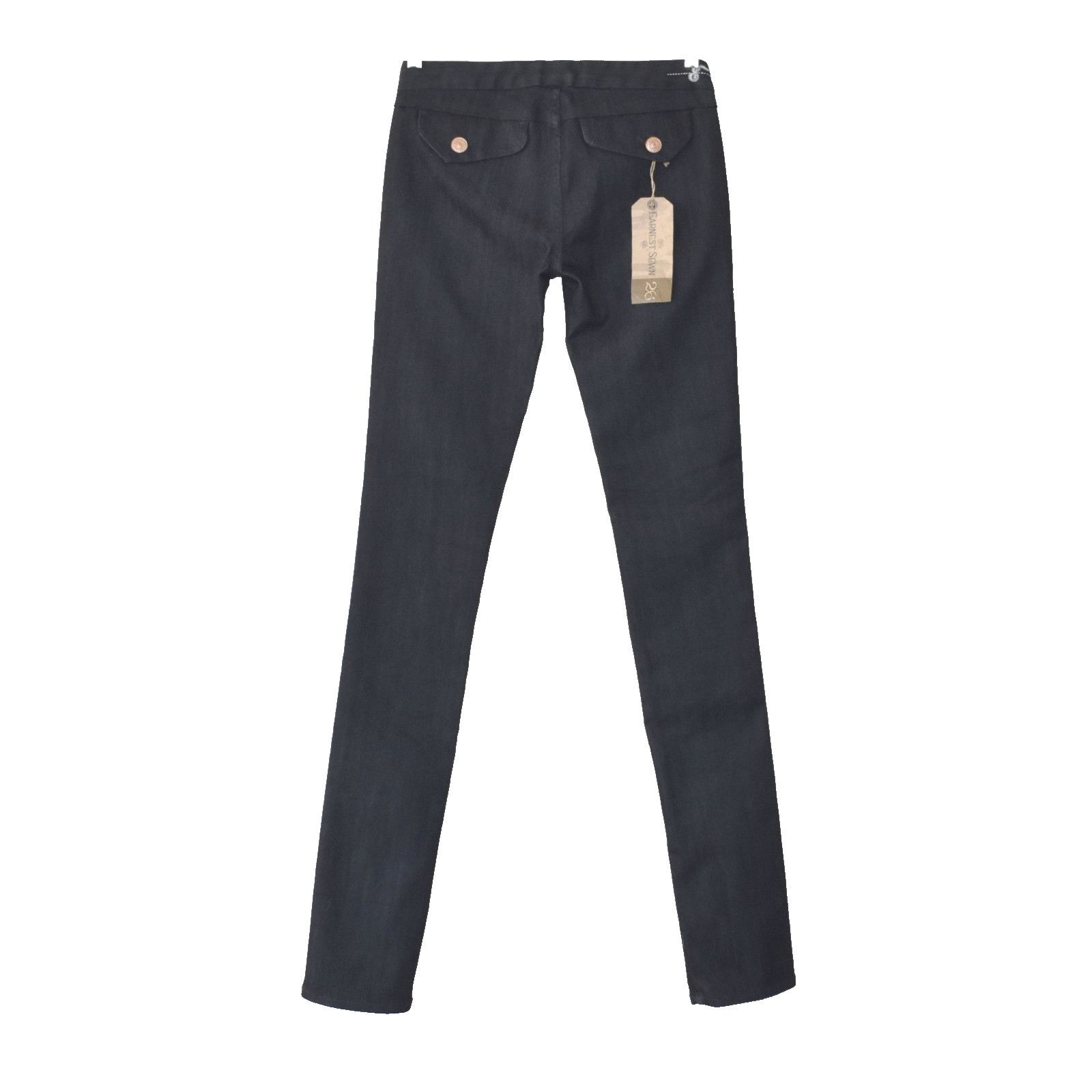 Earnest Sewn NEW EARNEST SEWN Dark Blue Denim Low Rise Skinny Leg Jean 26 Size 26" / US 2 / IT 38 - 3 Thumbnail