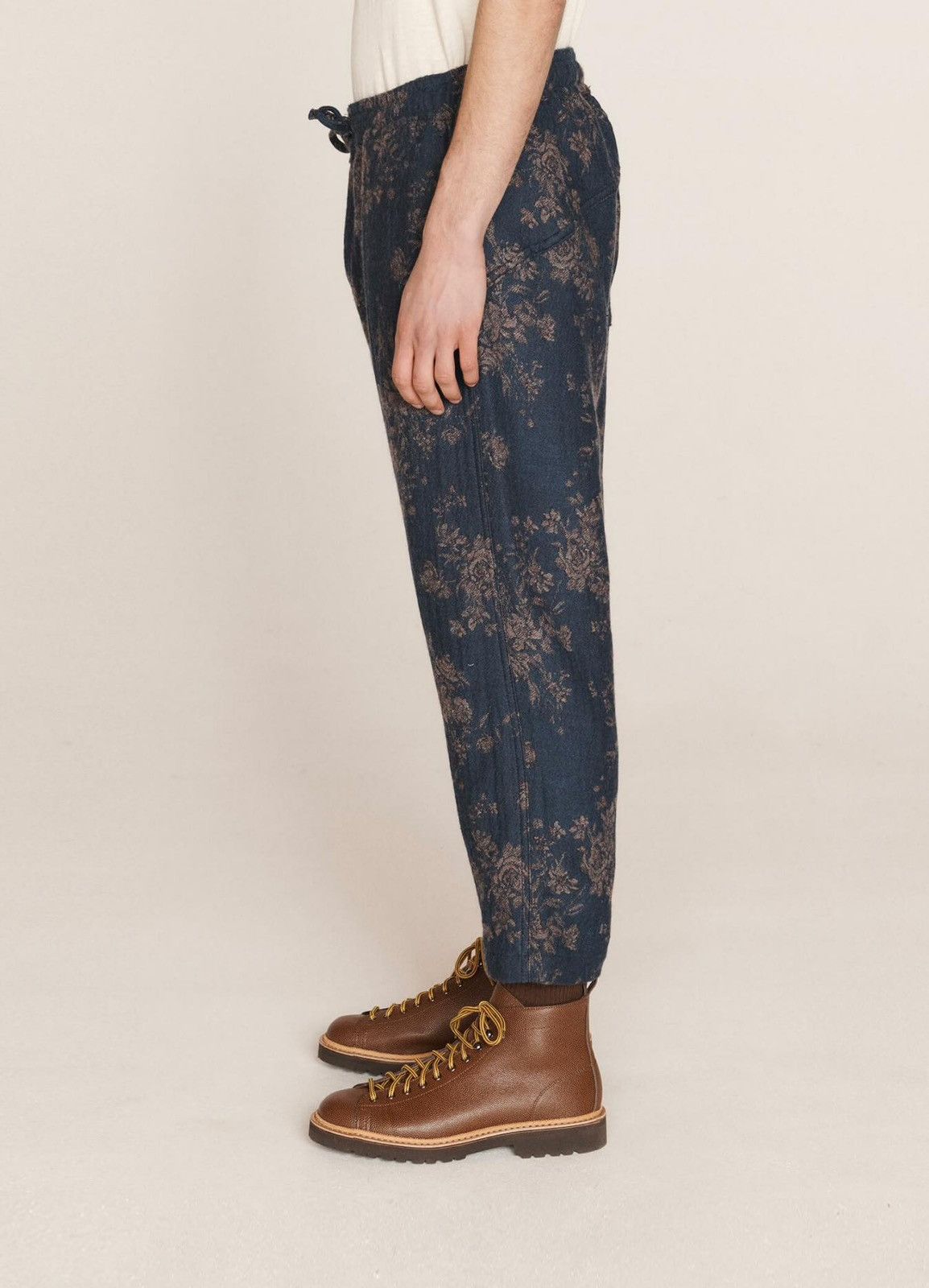 YMC !DS! SS23 YMC Alva Floral Navy Wool Casula Pants Size US 34 / EU 50 - 6 Thumbnail