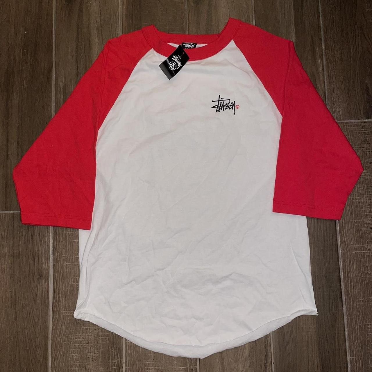 Stussy × Vintage Stussy Basic Logo Raglan rare t shirt | Grailed