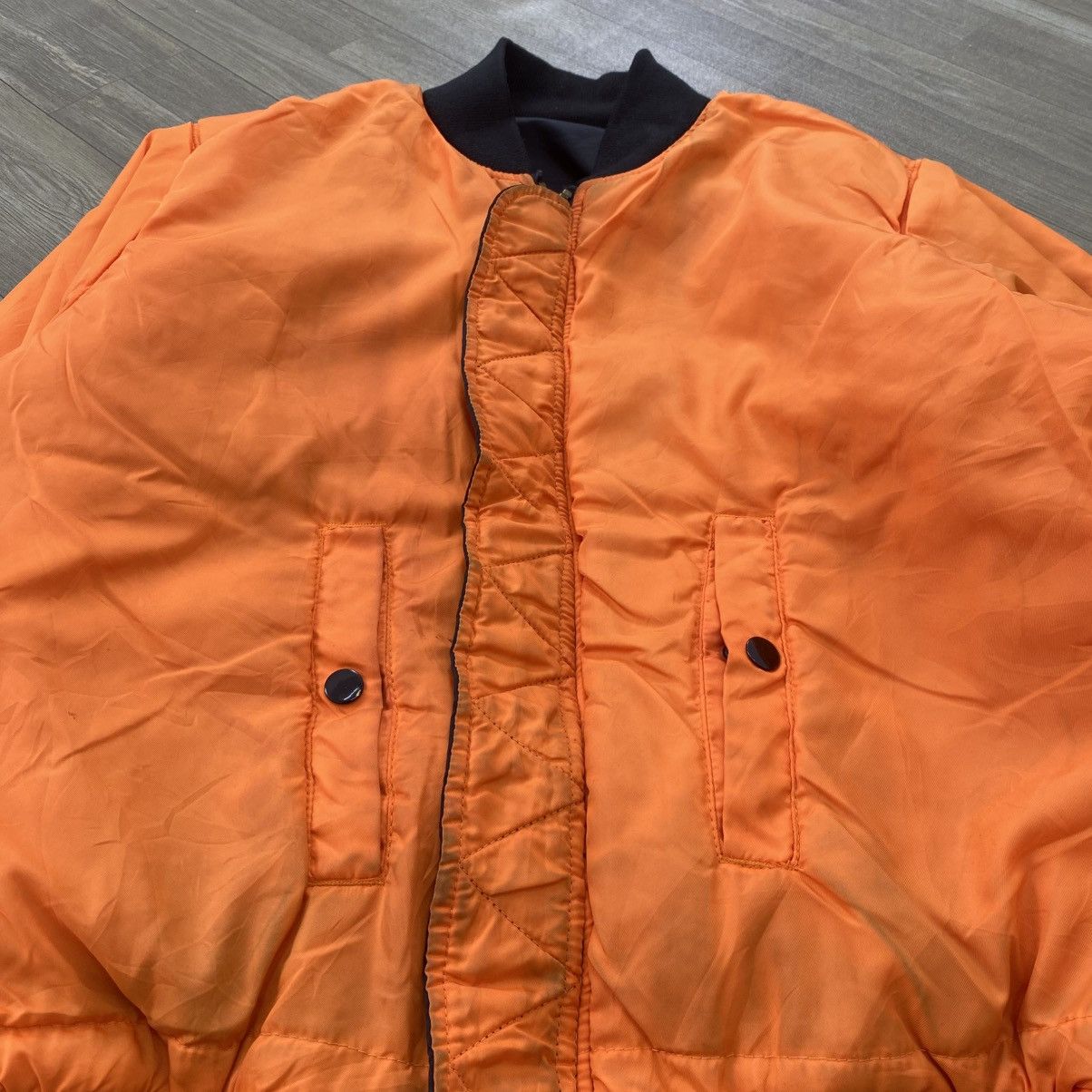 Alpha Industries Vintage Alpha Industries MA-1 Black Military Bomber Jacket Size US M / EU 48-50 / 2 - 13 Thumbnail