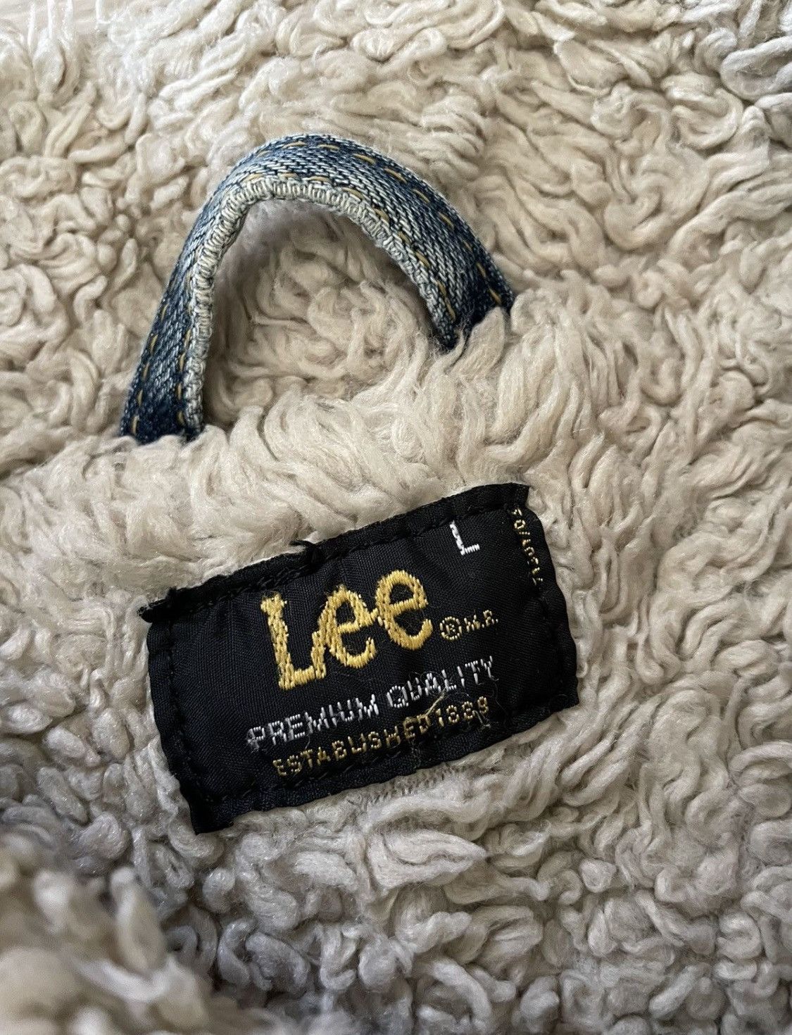 Lee × Vintage Lee Sherpa Lined Denim Vintage Jacket Size US L / EU 52-54 / 3 - 5 Thumbnail