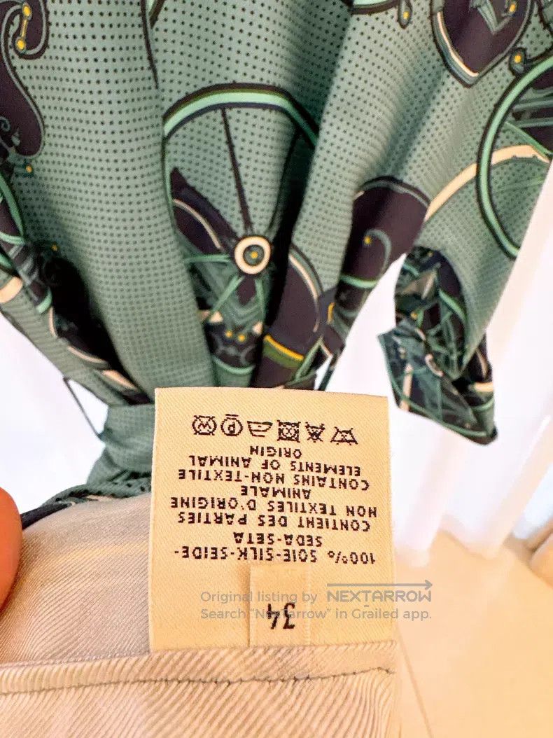 Hermes Hermes Wheel Print Silk Shirt Dress Size XXS / US 00 / IT 34 - 8 Thumbnail