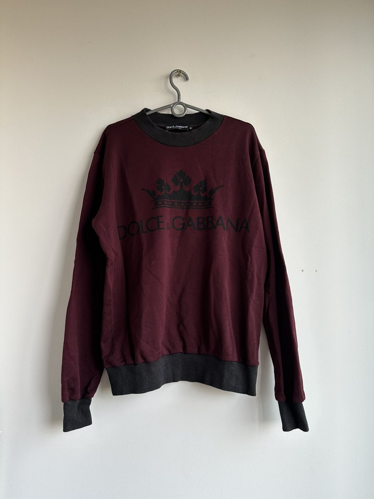 Dolce & Gabbana Dolce & Gabbana Cherry Dark Red Big Logo Sweatshirt Size 50 Size US M / EU 48-50 / 2 - 1 Thumbnail